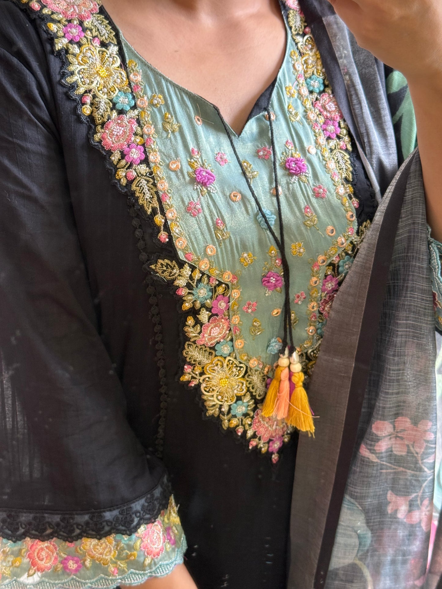 Aline cotton Handwork suit