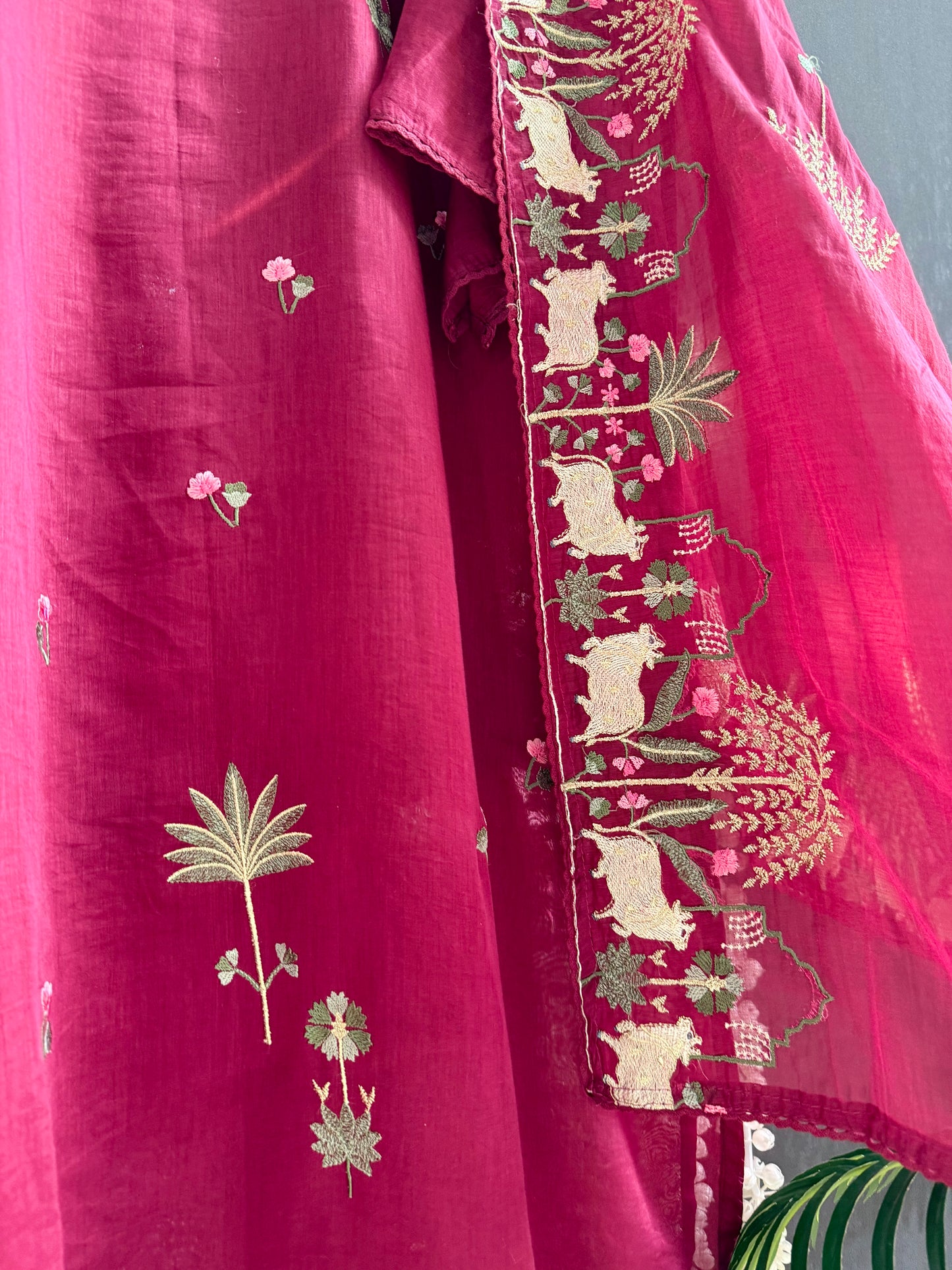 Luxurious Mul chanderi pichwai suit