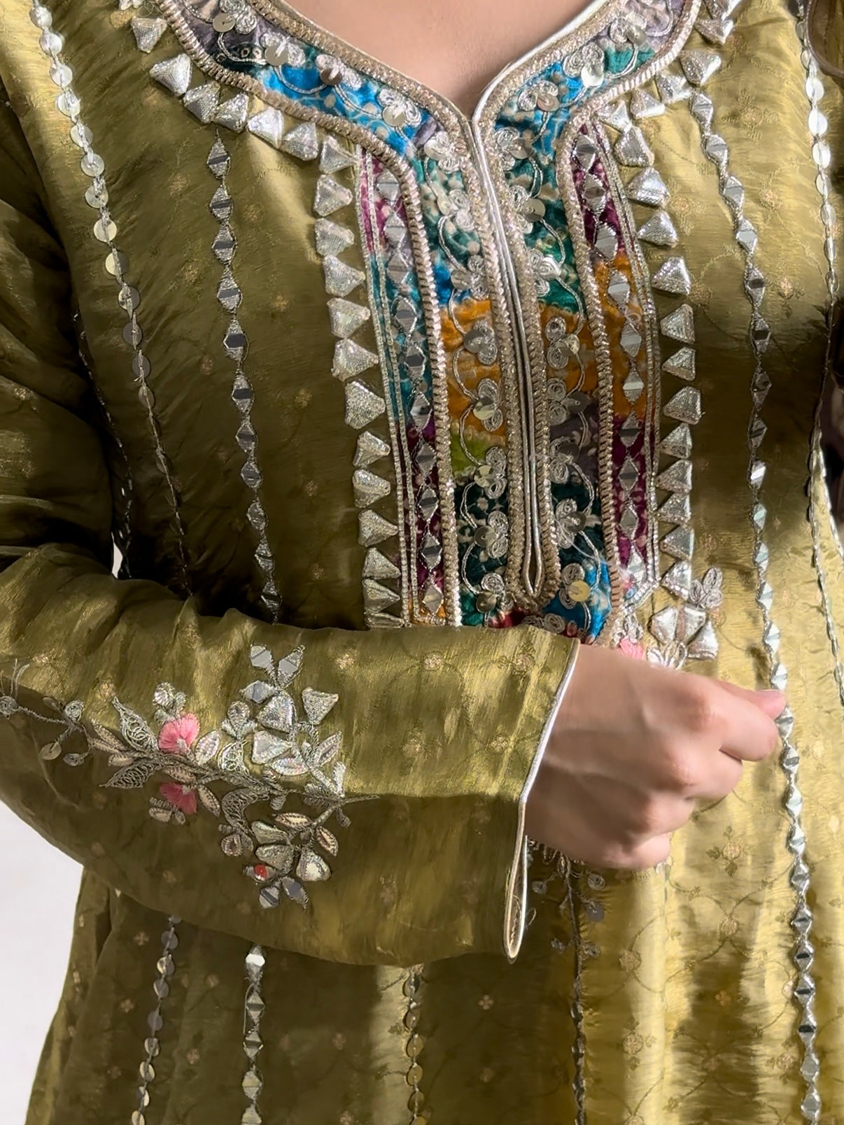 Luxurious gotapatti anarkali set