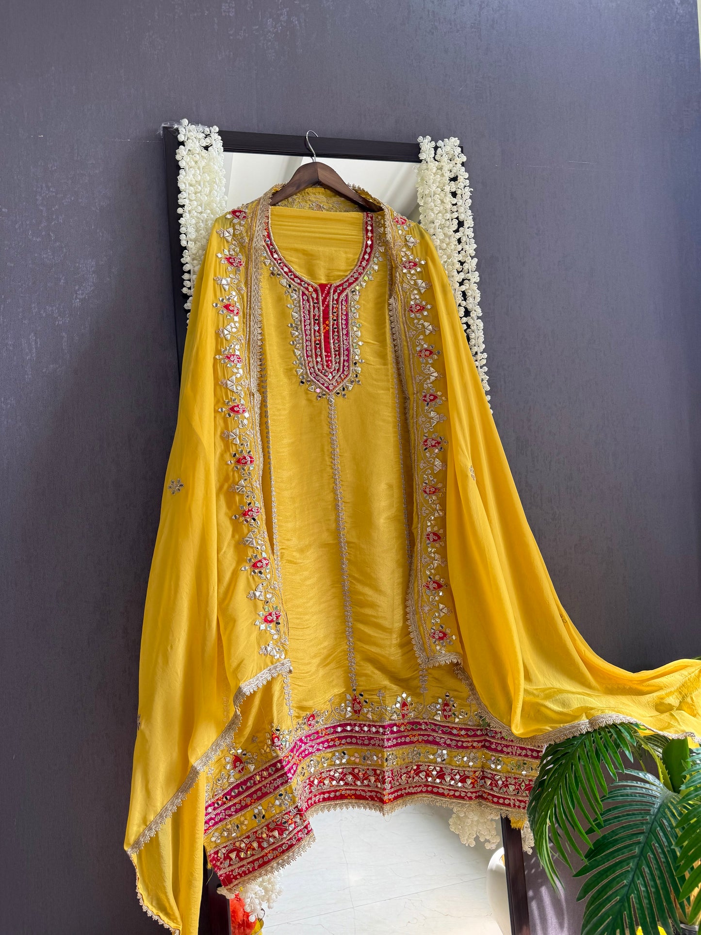 Luxurious Gotapatti Pure Tissue silk suit