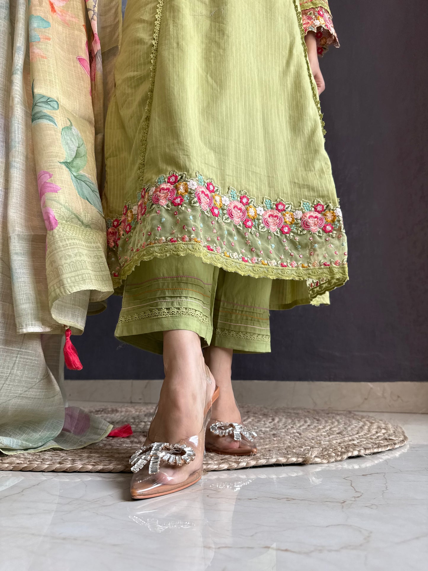 Aline cotton Handwork suit