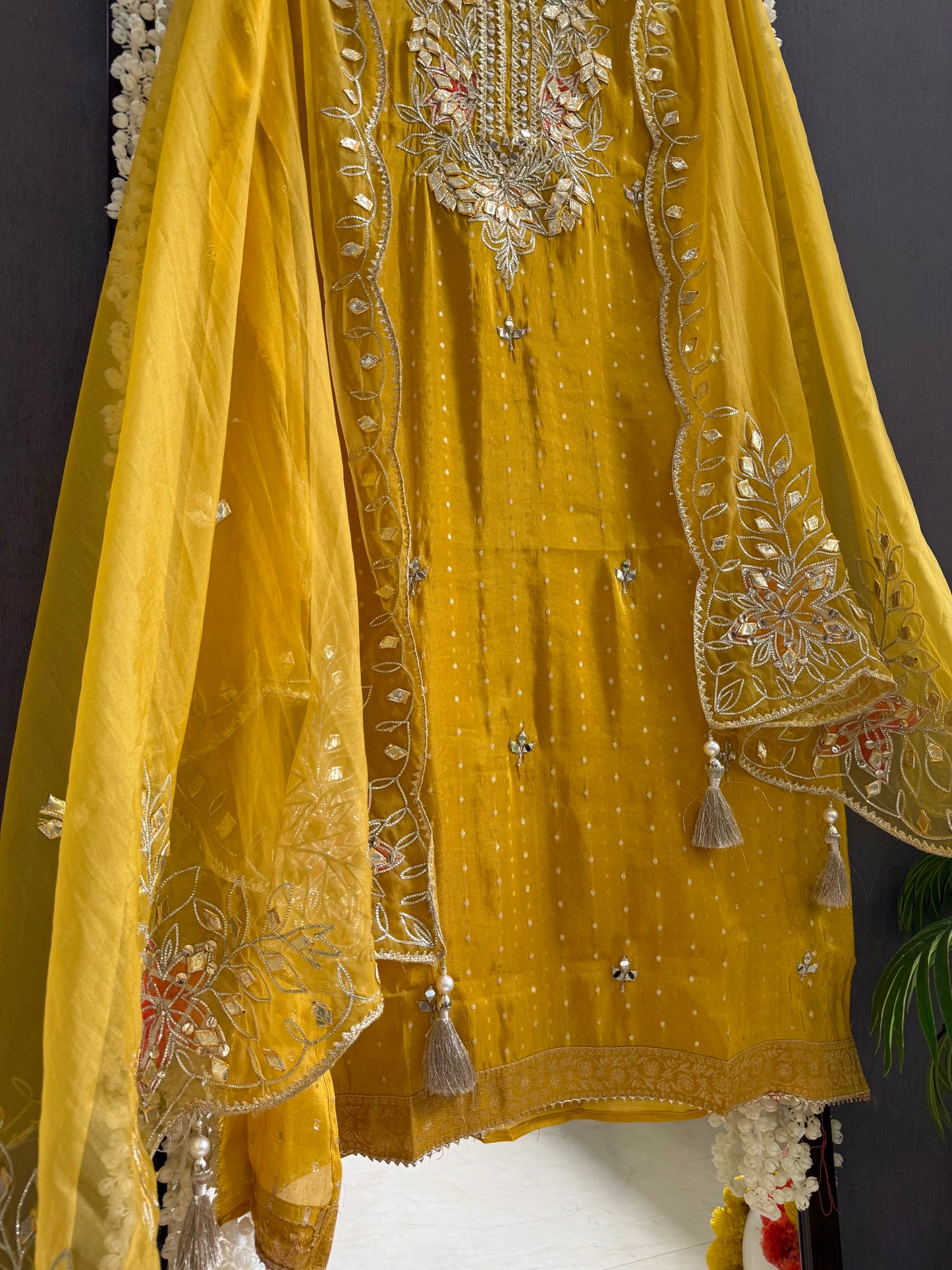 Premium Gotapatti Benarsi Tissue silk suit