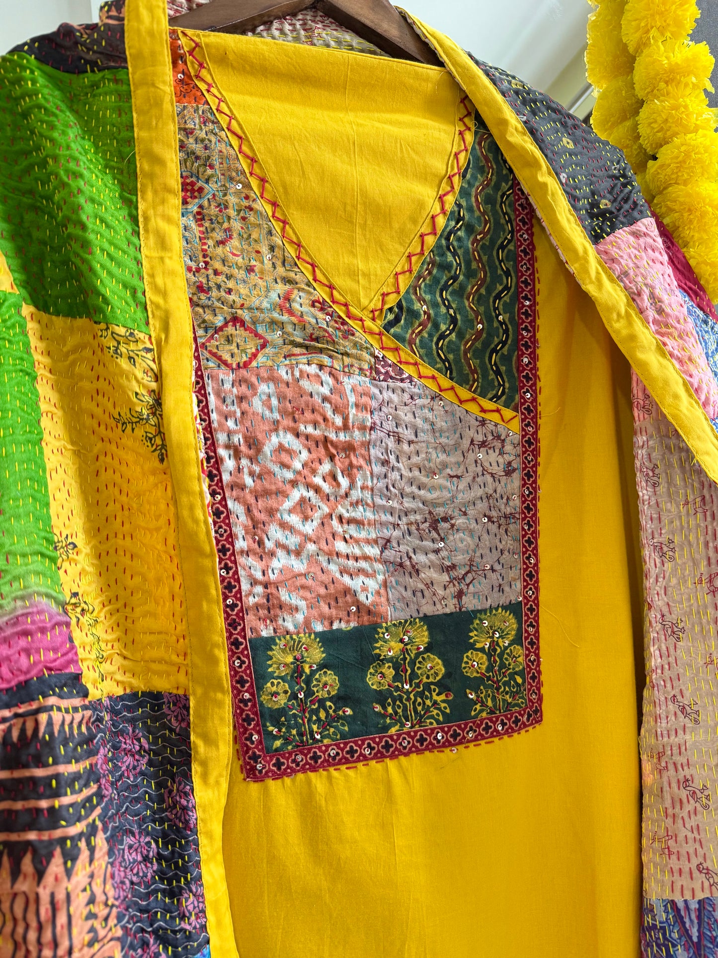 Pure cotton kantha patchwork suits