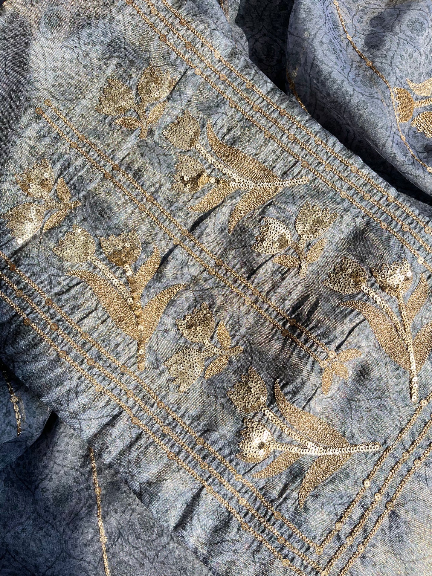 Marori aari work jacquard suit