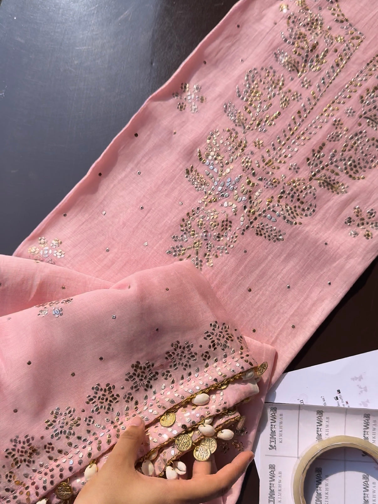 Luxurious Mul chanderi mukaish suit