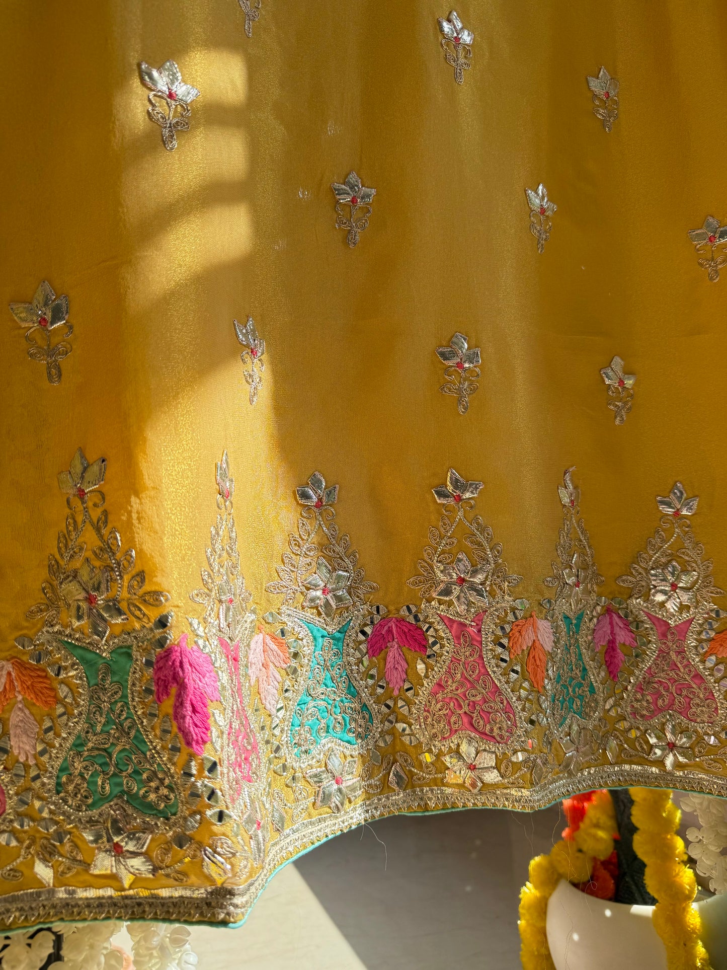 Luxurious Gotapatti Tissue silk suit