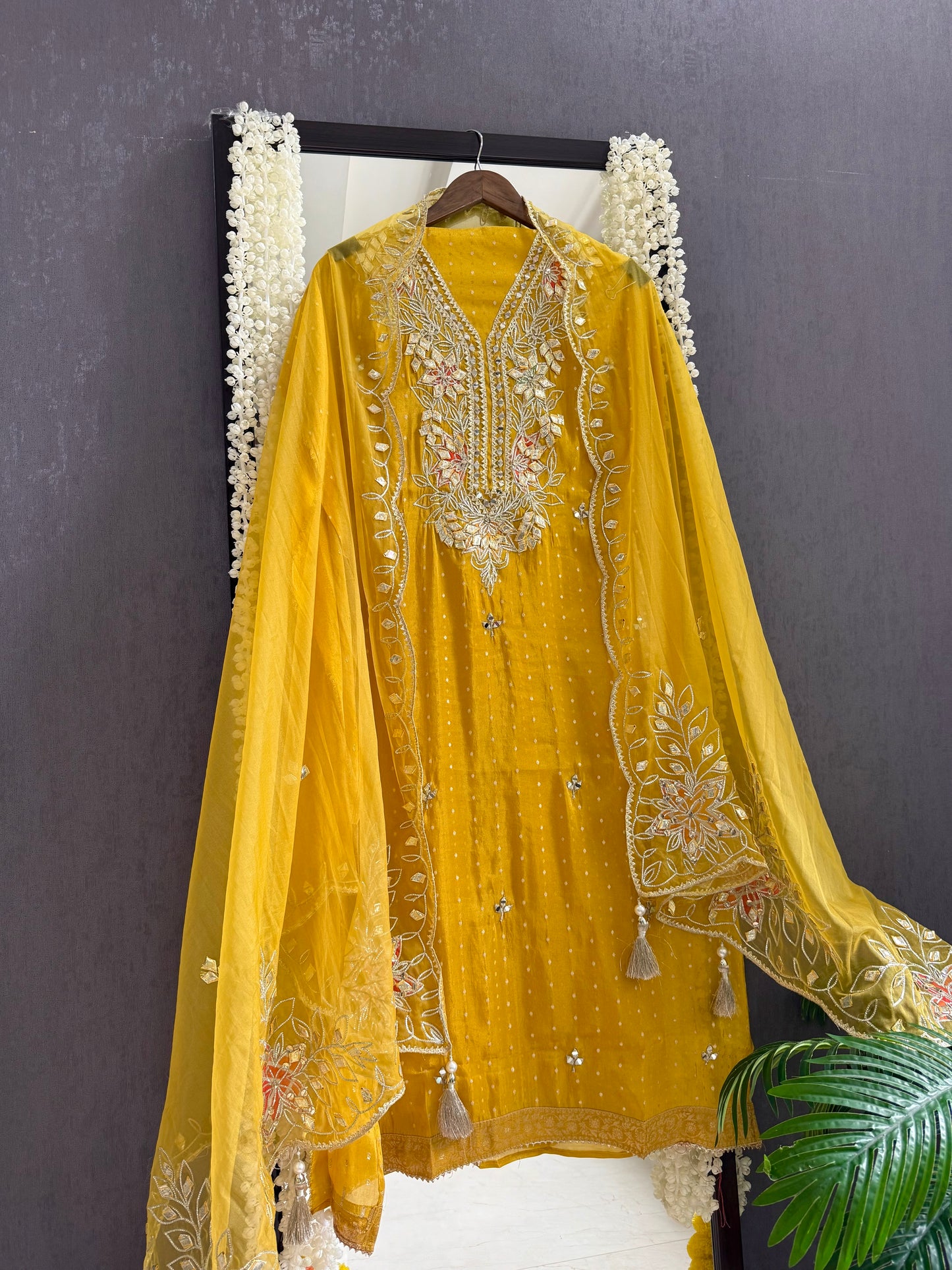 Premium Gotapatti Benarsi Tissue silk suit