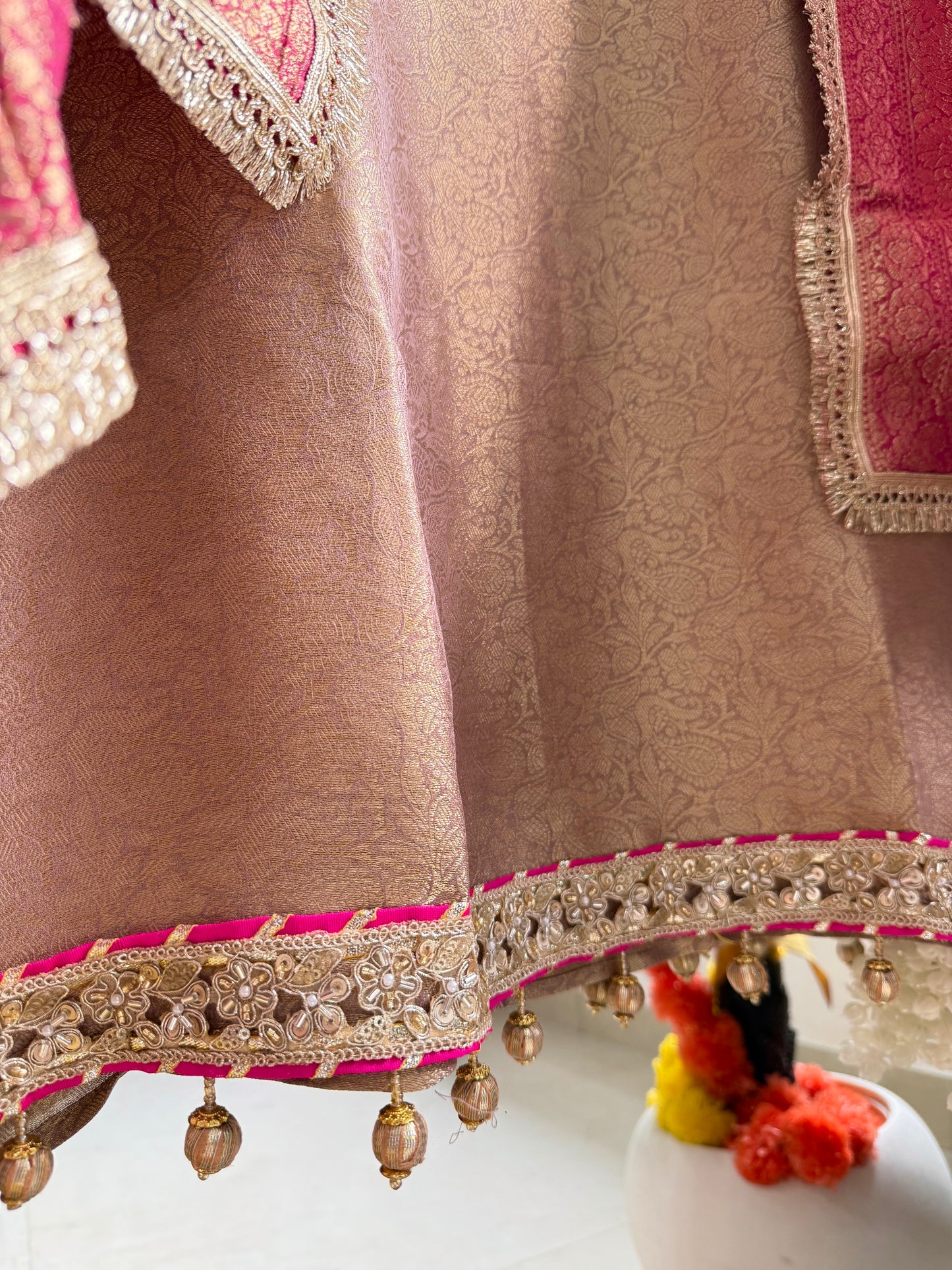 Luxurious brocade zardozi suit
