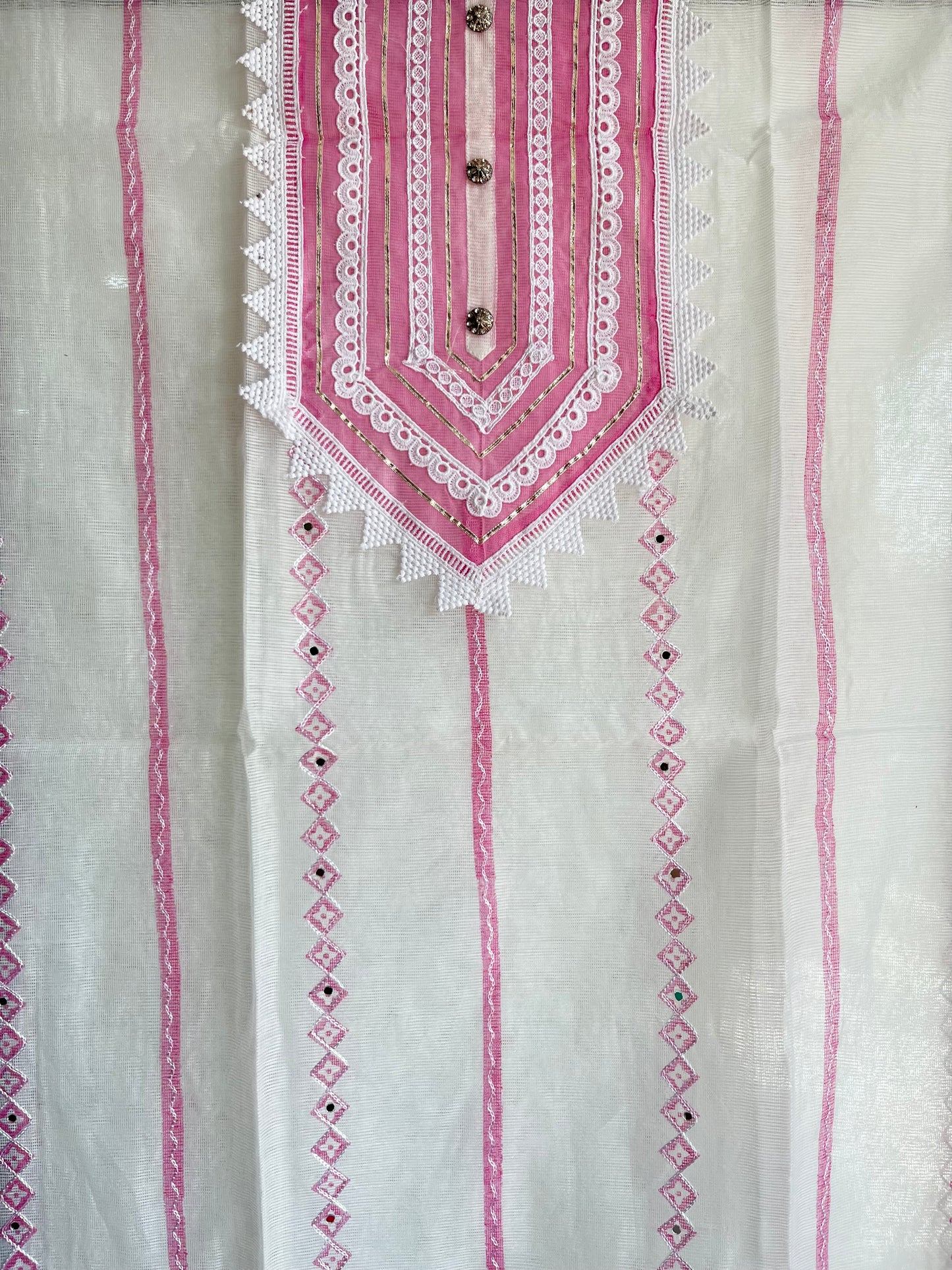 Kota doria aari work handpainted suits