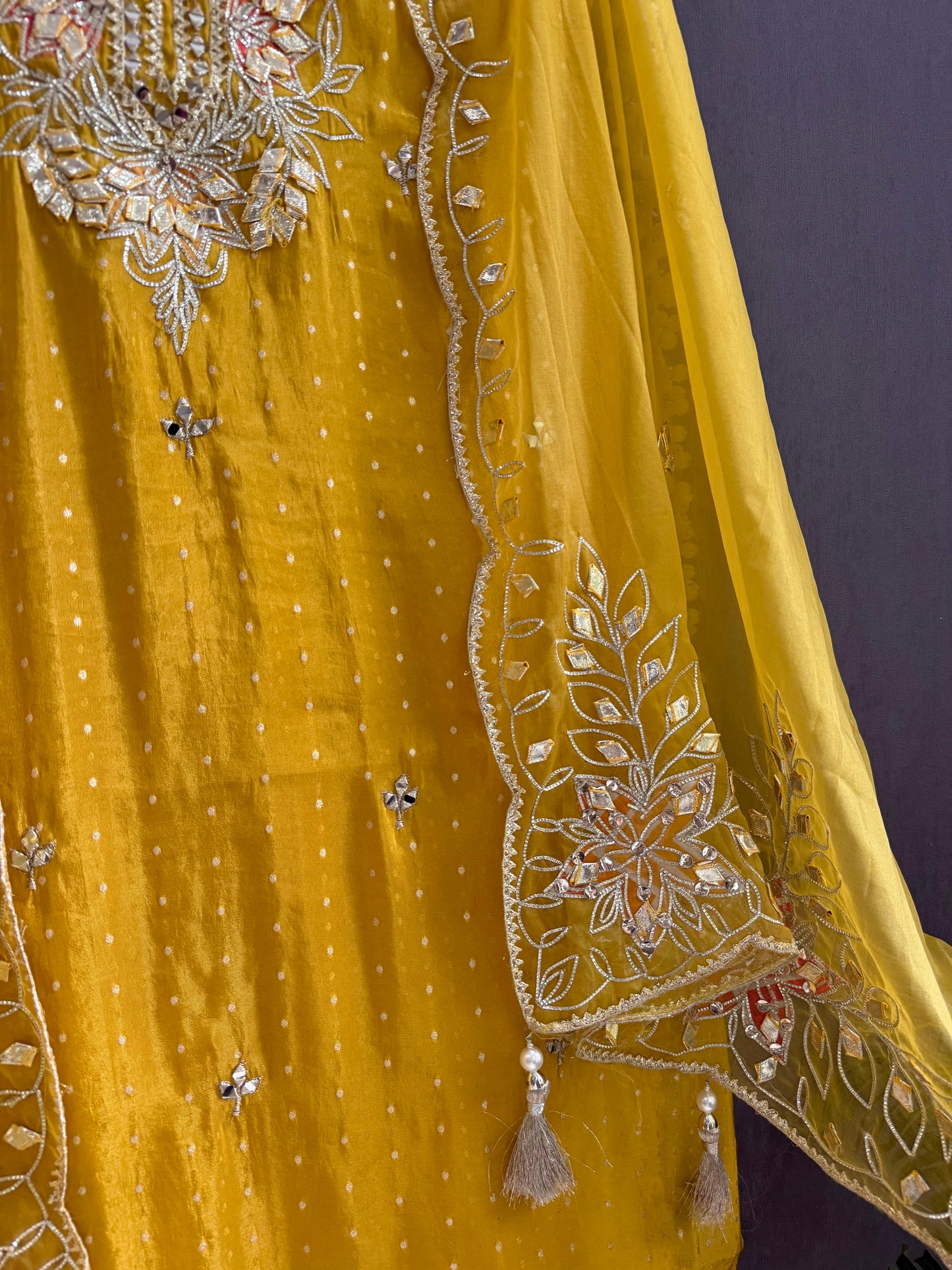Premium Gotapatti Benarsi Tissue silk suit
