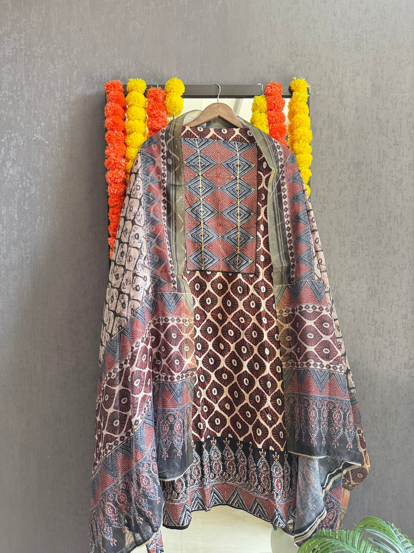 Pure cotton ajrakh suits