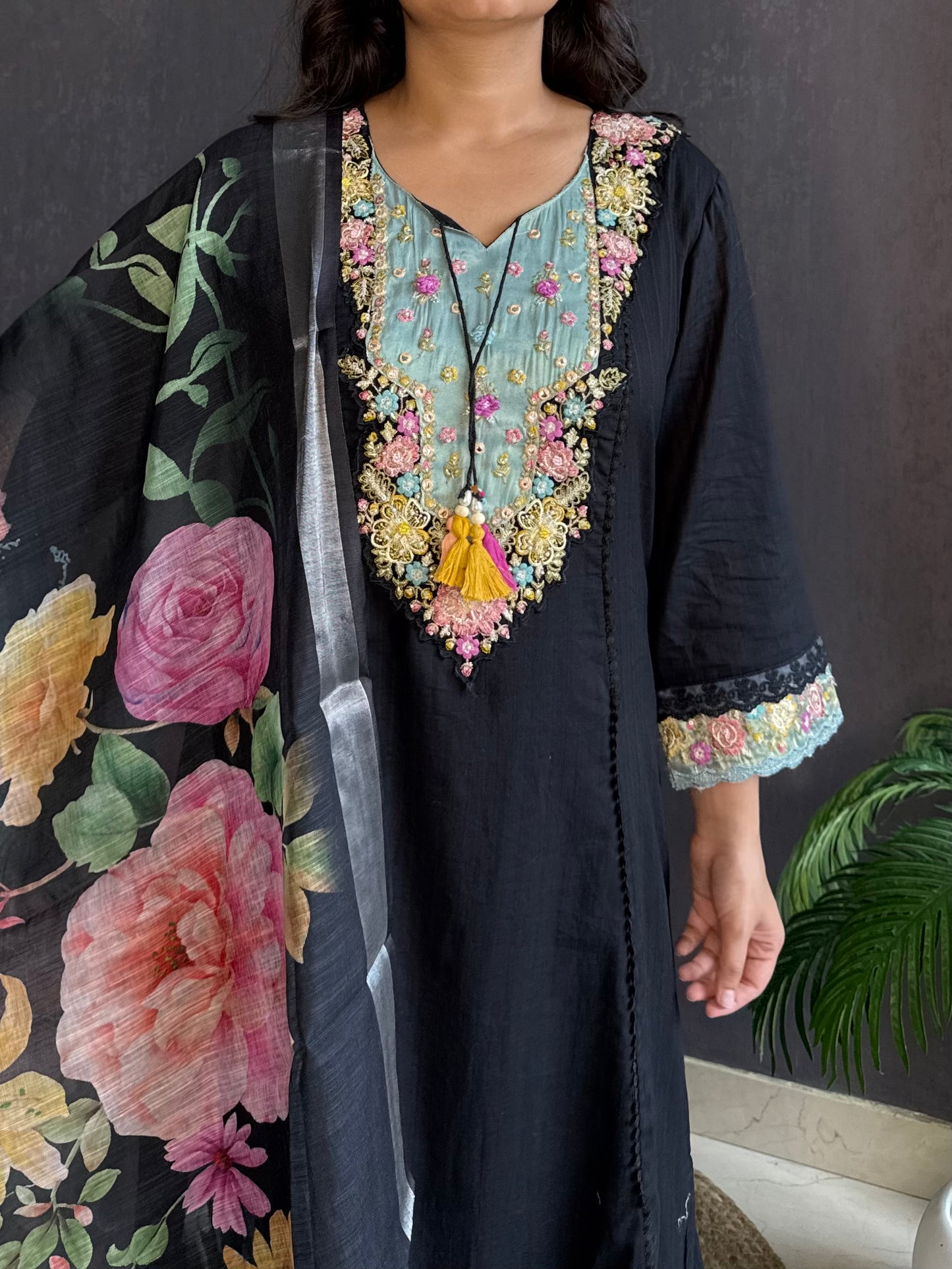 Aline cotton Handwork suit