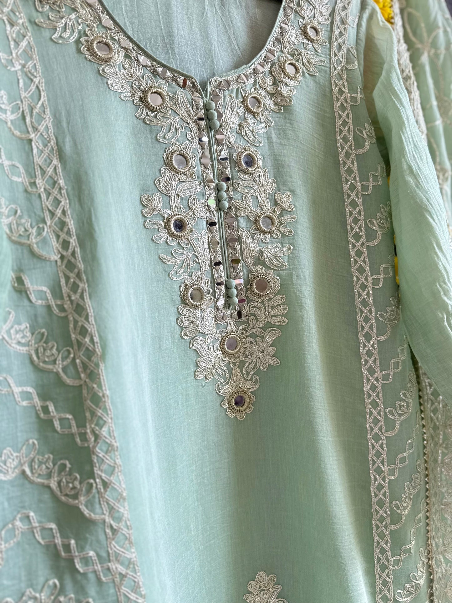 Luxurious mul cotton gotapatti sharara set