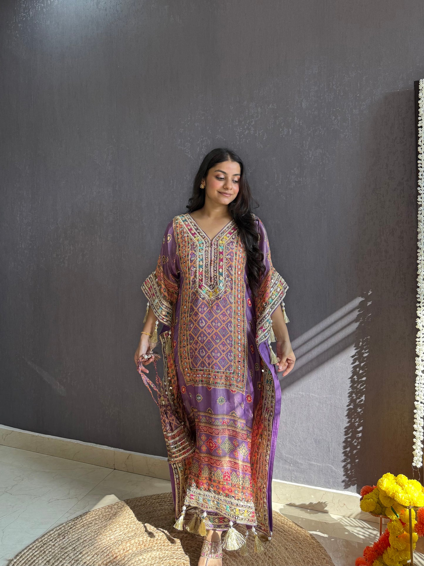 Luxurious patola kaftan set