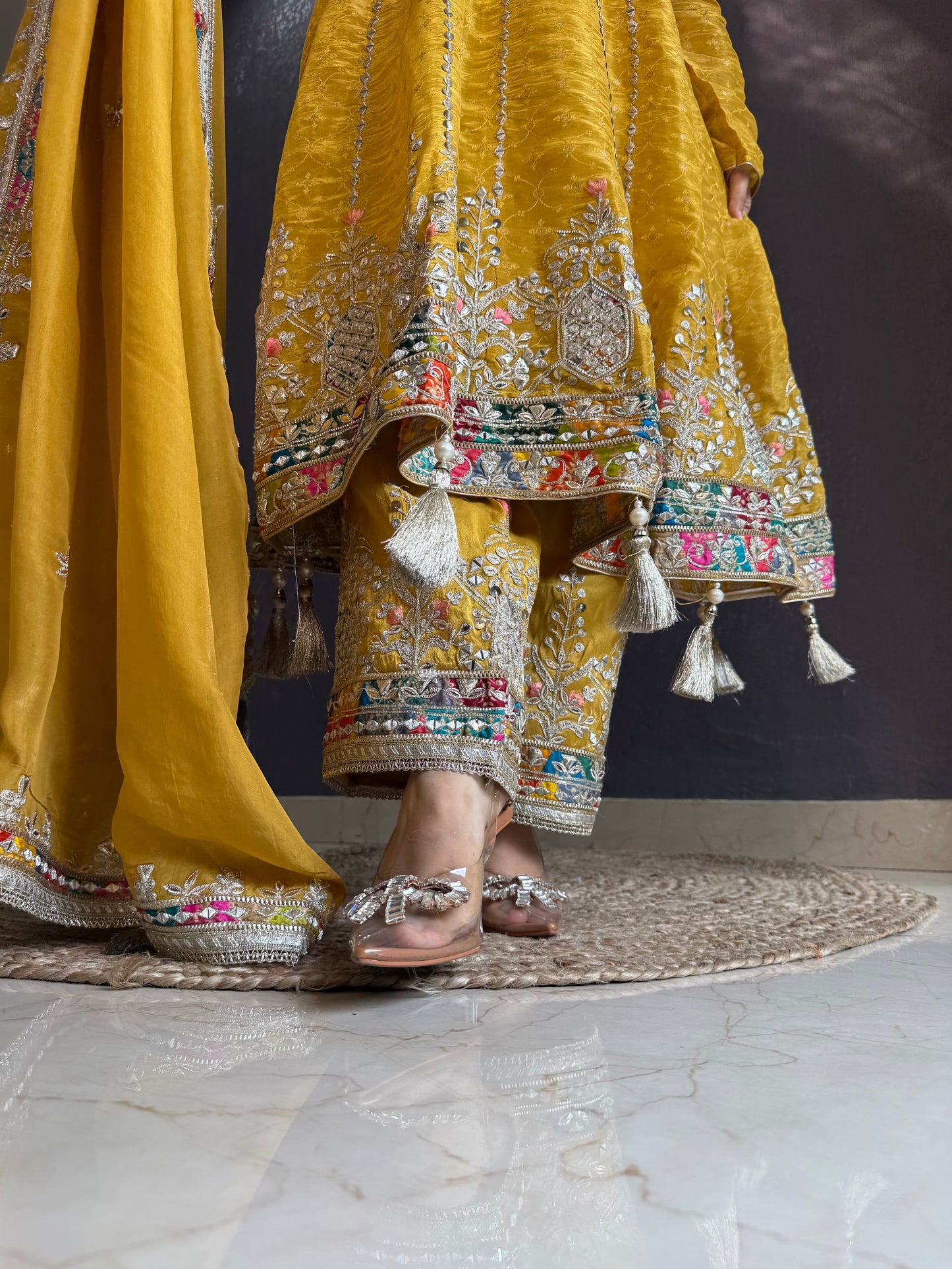 Luxurious gotapatti anarkali set