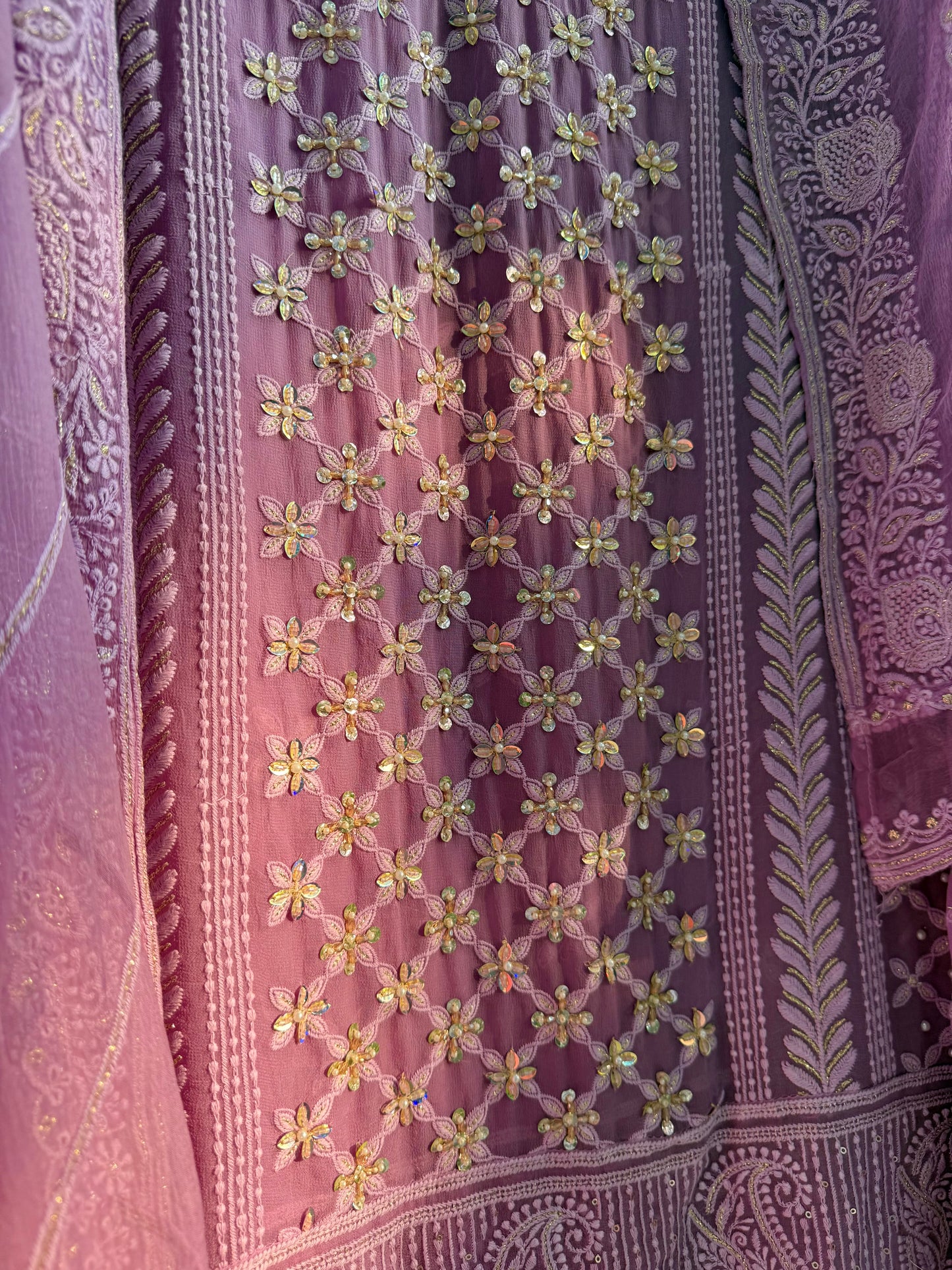 Lucknowi crystal handwork suit