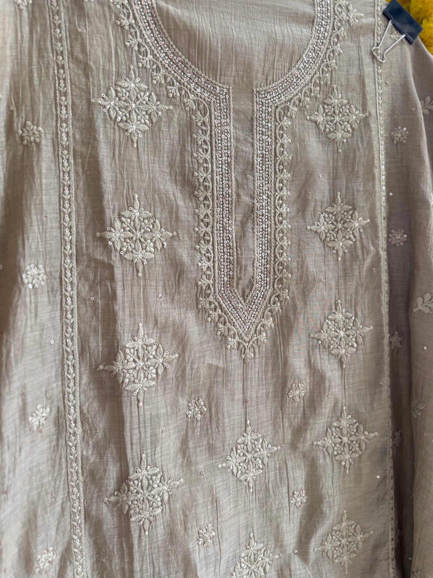 Luxurious Mul chanderi lucknowi handwork suit