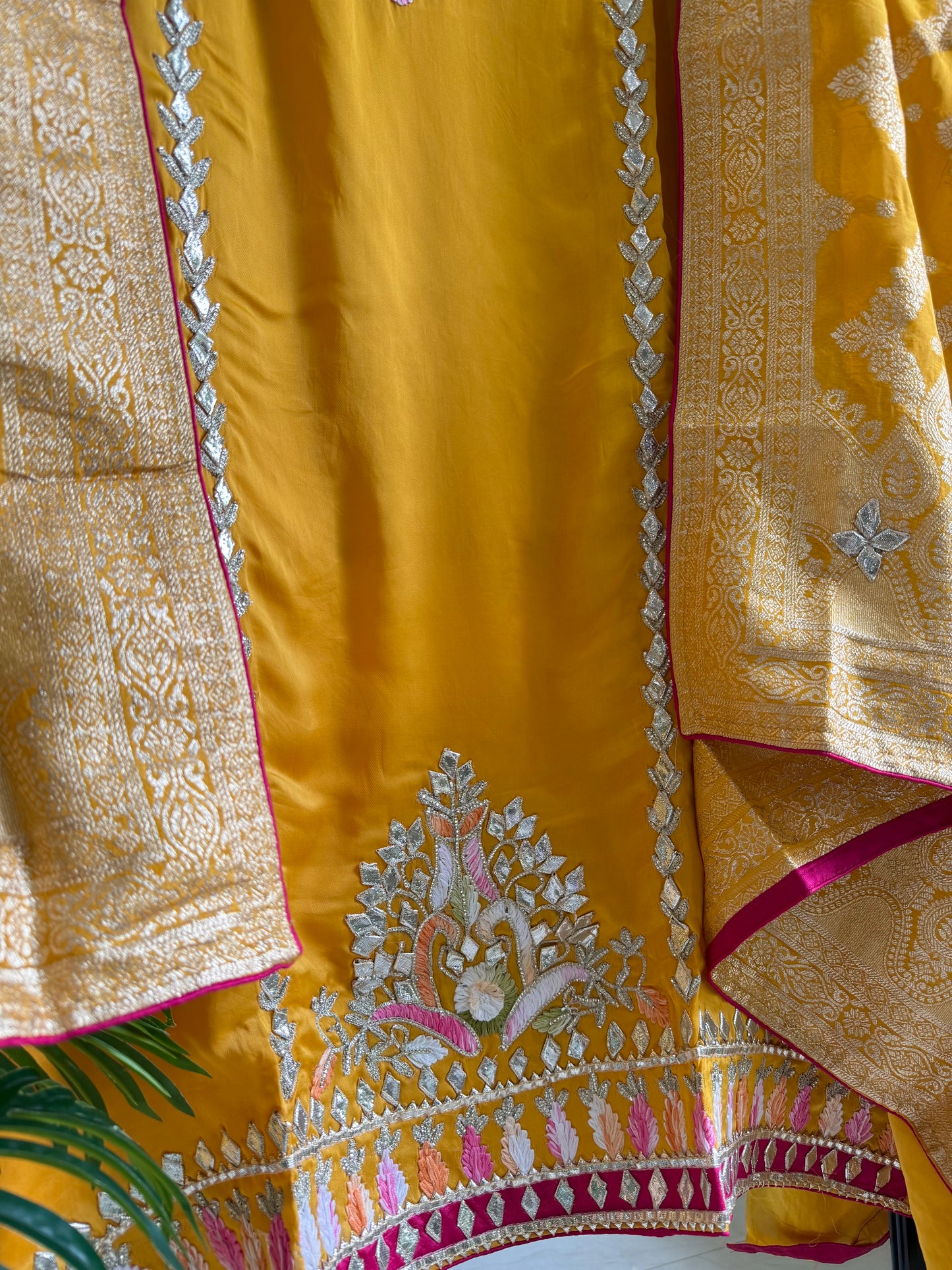 Luxurious Gotapatti satin silk suit