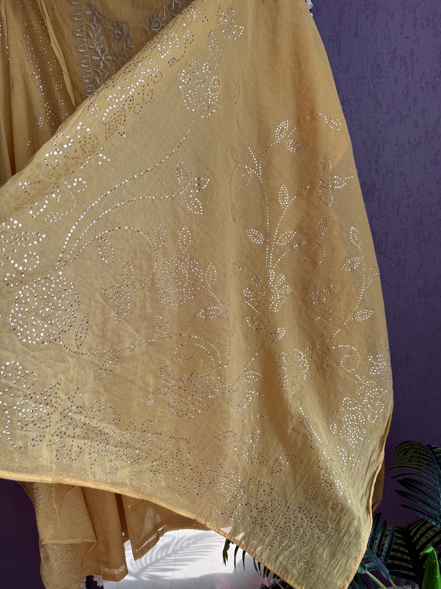 Mul cotton mukaish suit