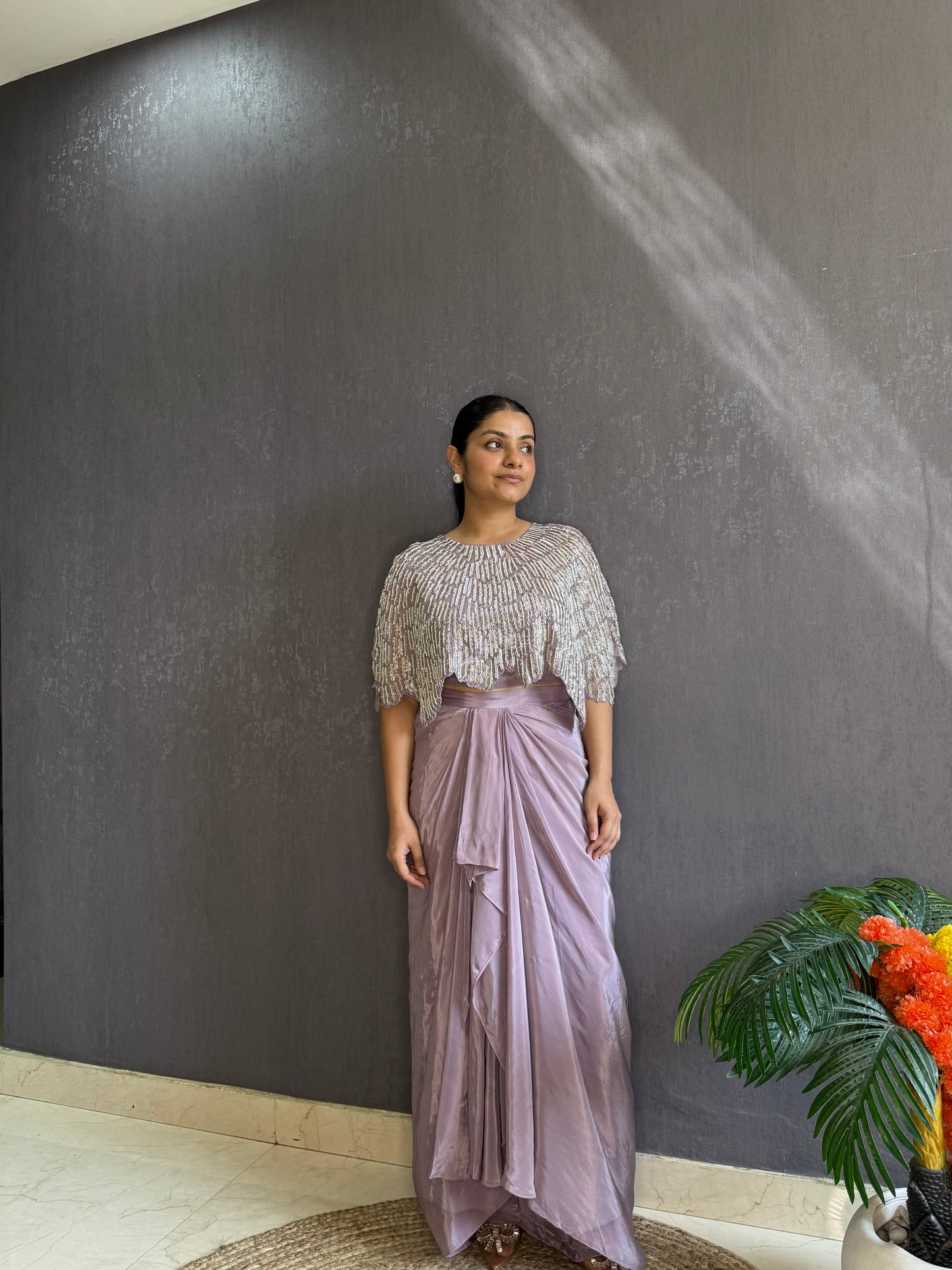 Dhoti skirt Cape set