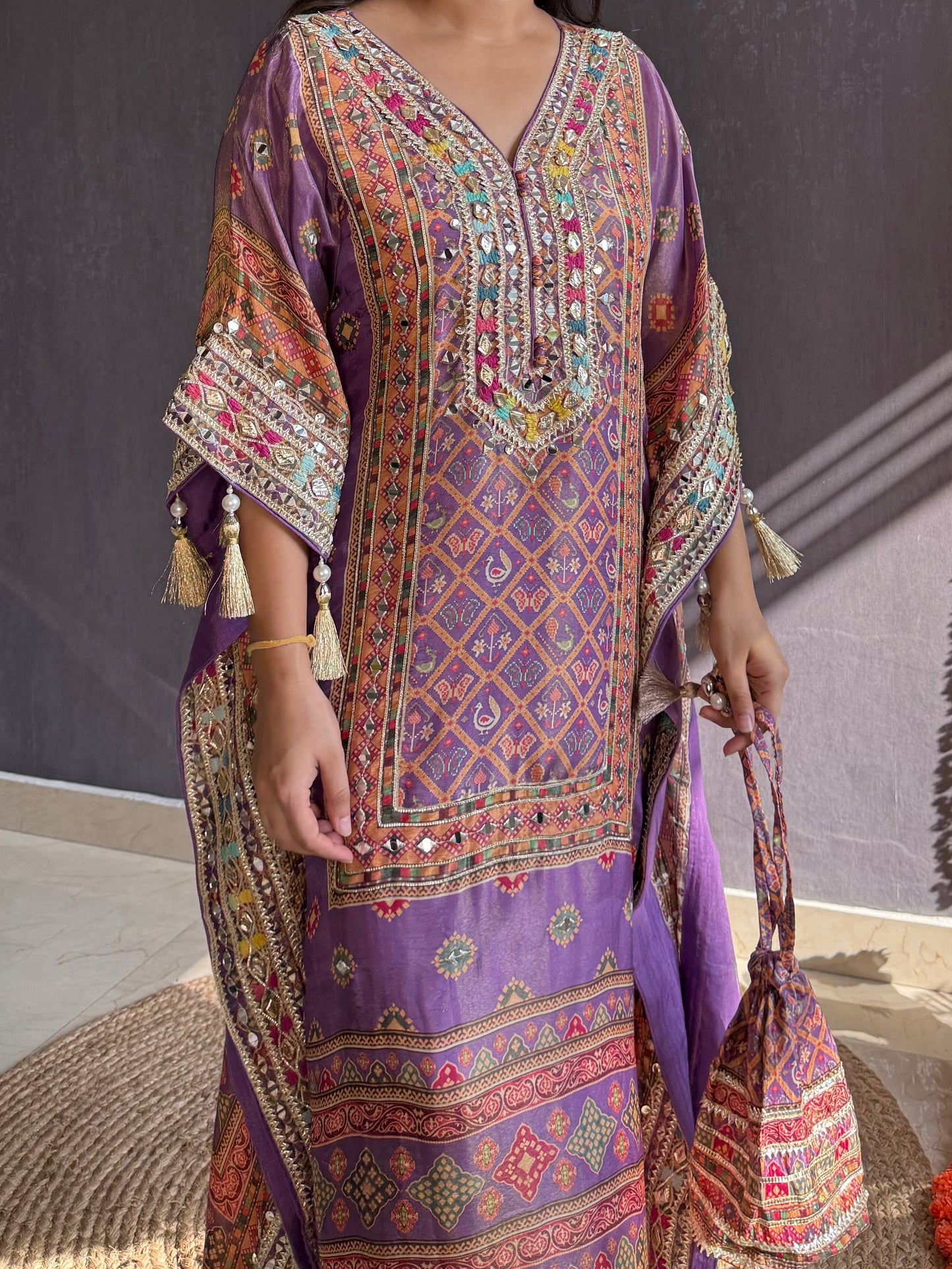 Luxurious patola kaftan set