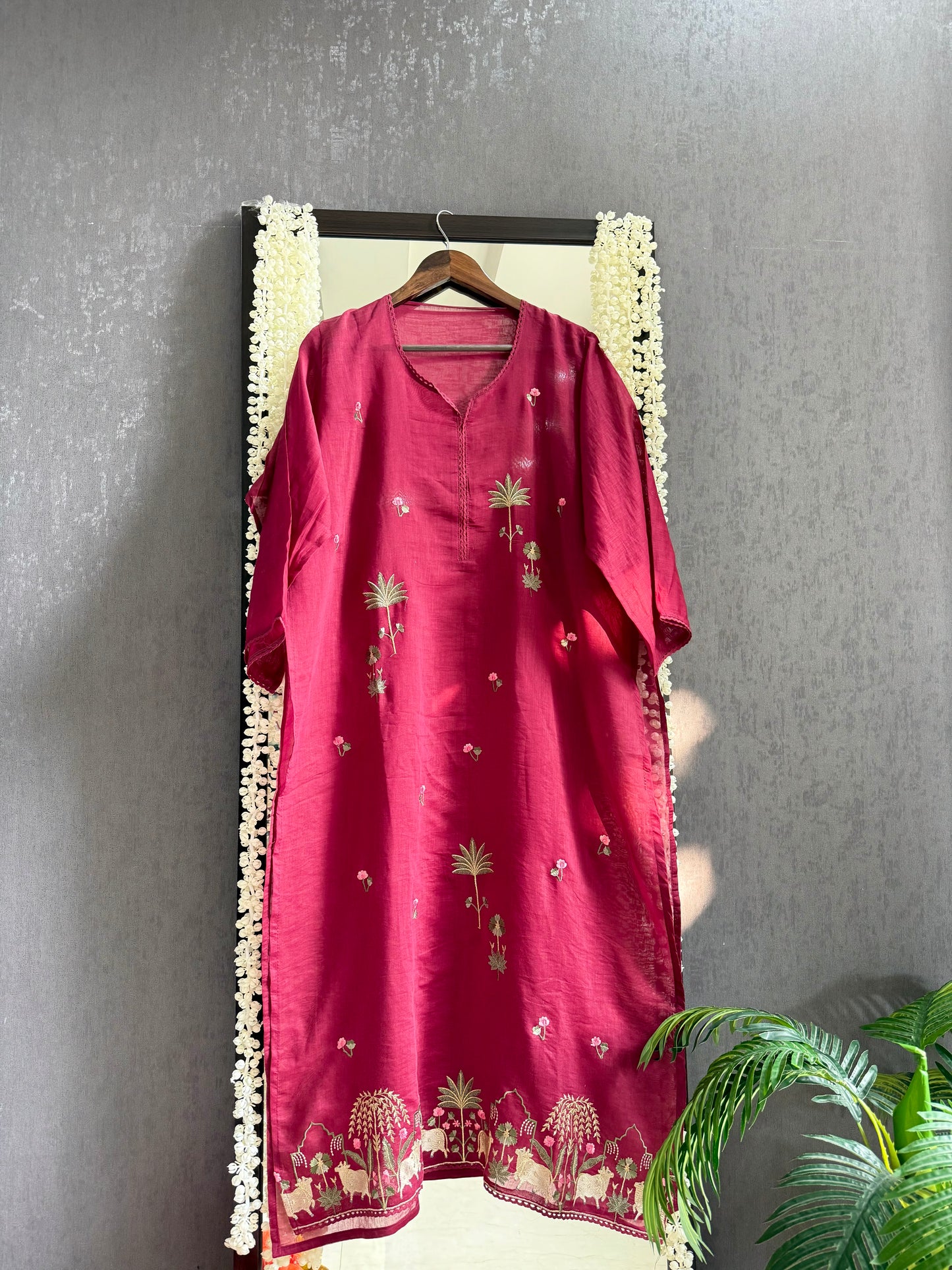 Luxurious Mul chanderi pichwai suit