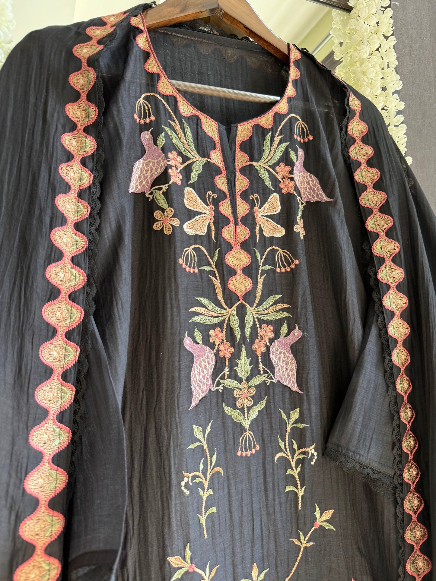 Luxurious Mul chanderi butterfly suit
