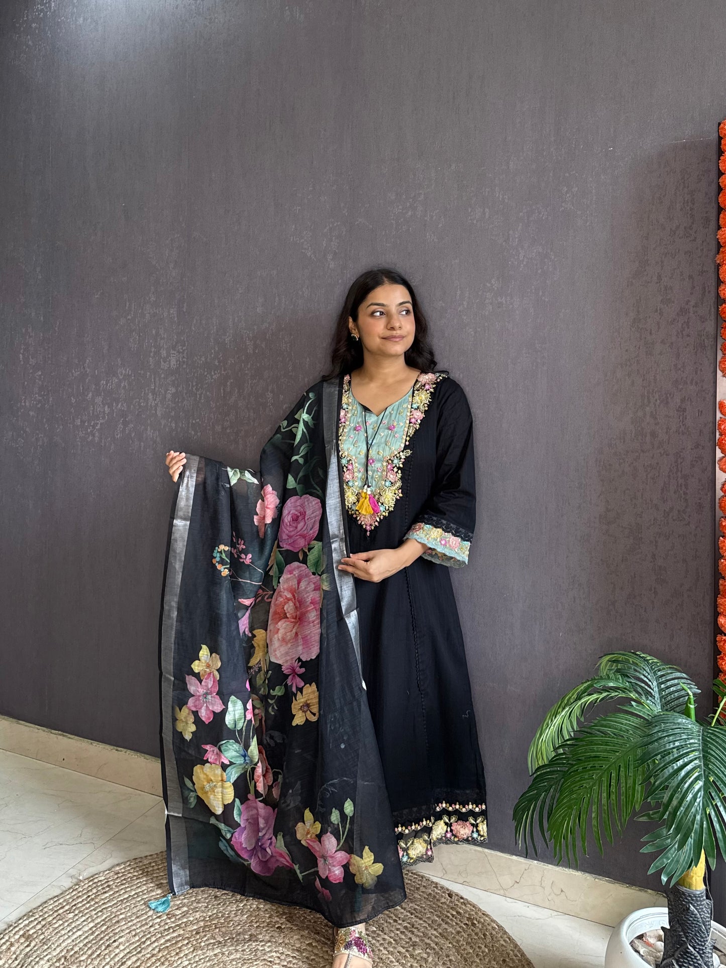 Aline cotton Handwork suit