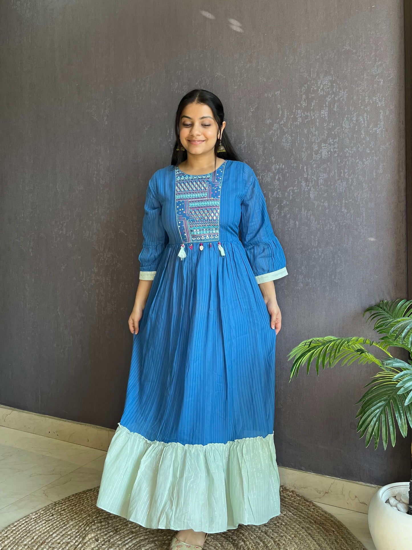 Mulmul Anarkali dress