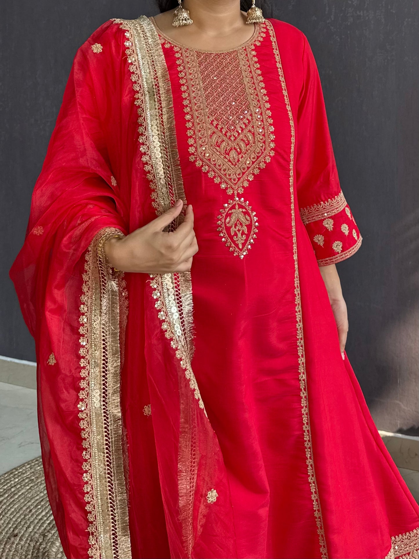 Aline Aari work suit set