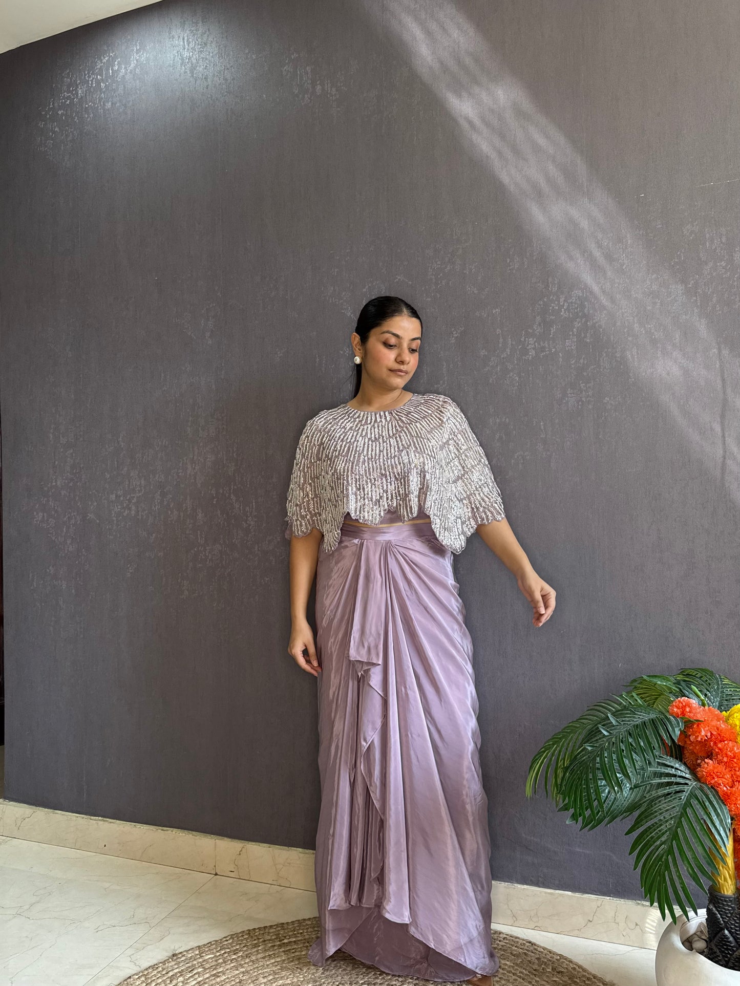 Dhoti skirt Cape set