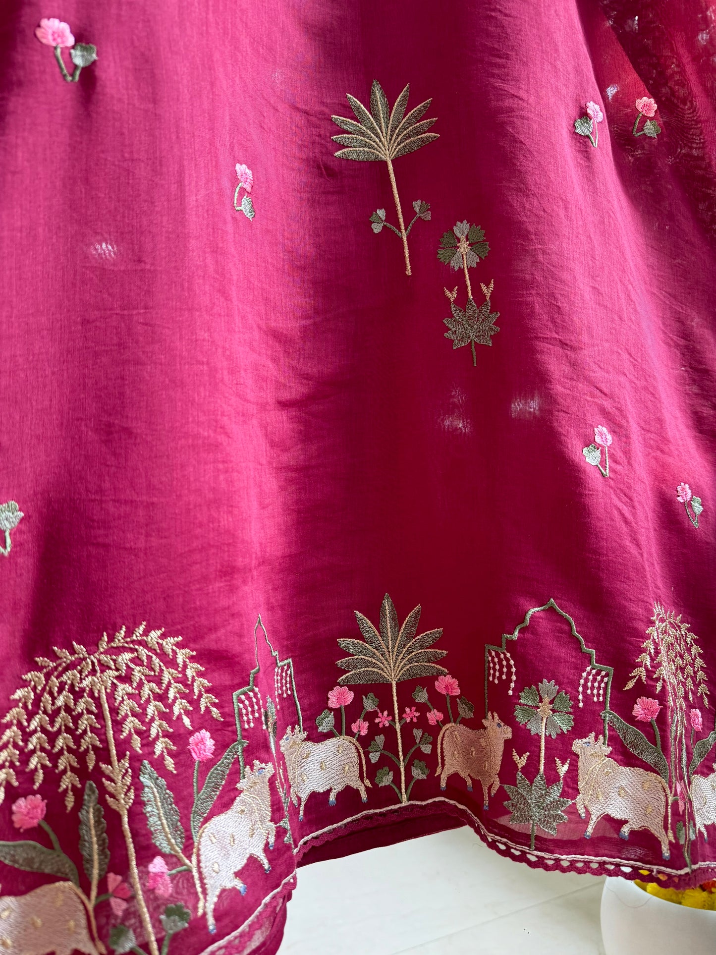 Luxurious Mul chanderi pichwai suit