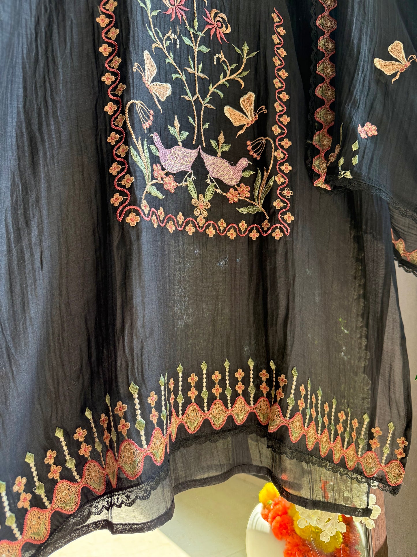 Luxurious Mul chanderi butterfly suit