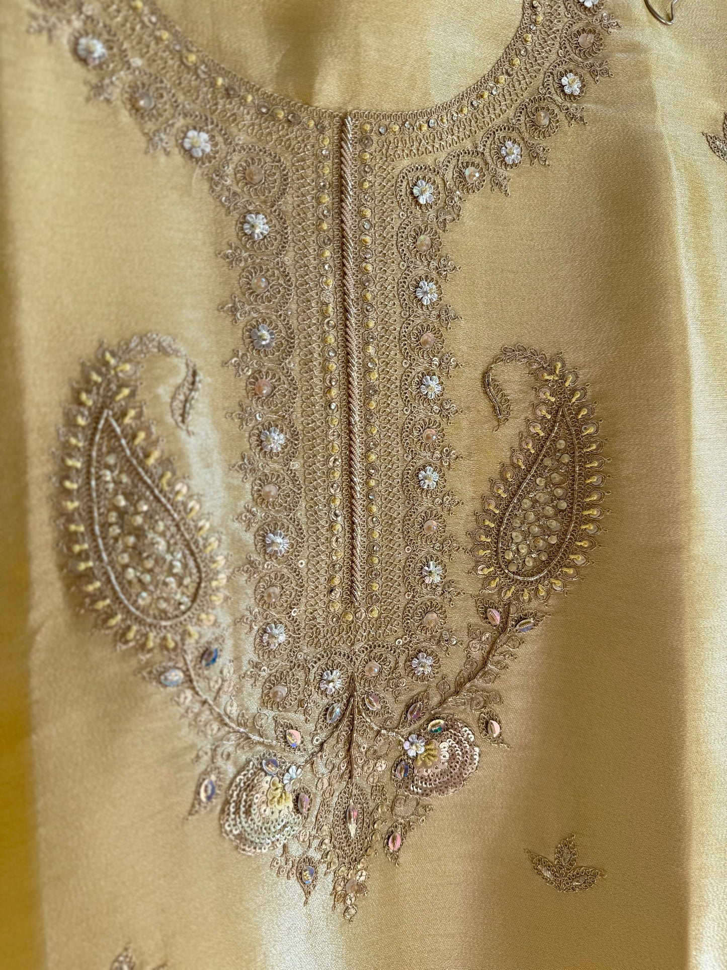 Luxurious Tissue silk aari work suit
