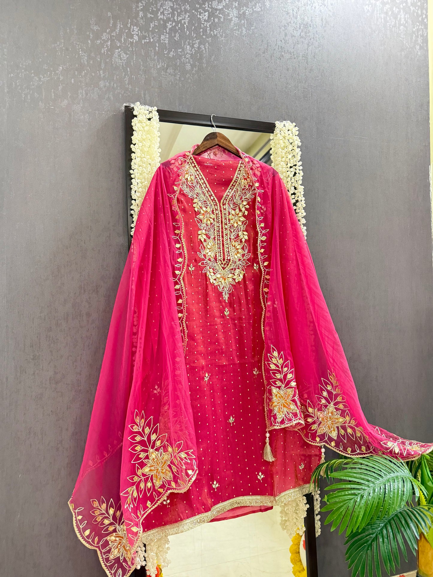 Premium Gotapatti Benarsi Tissue silk suit
