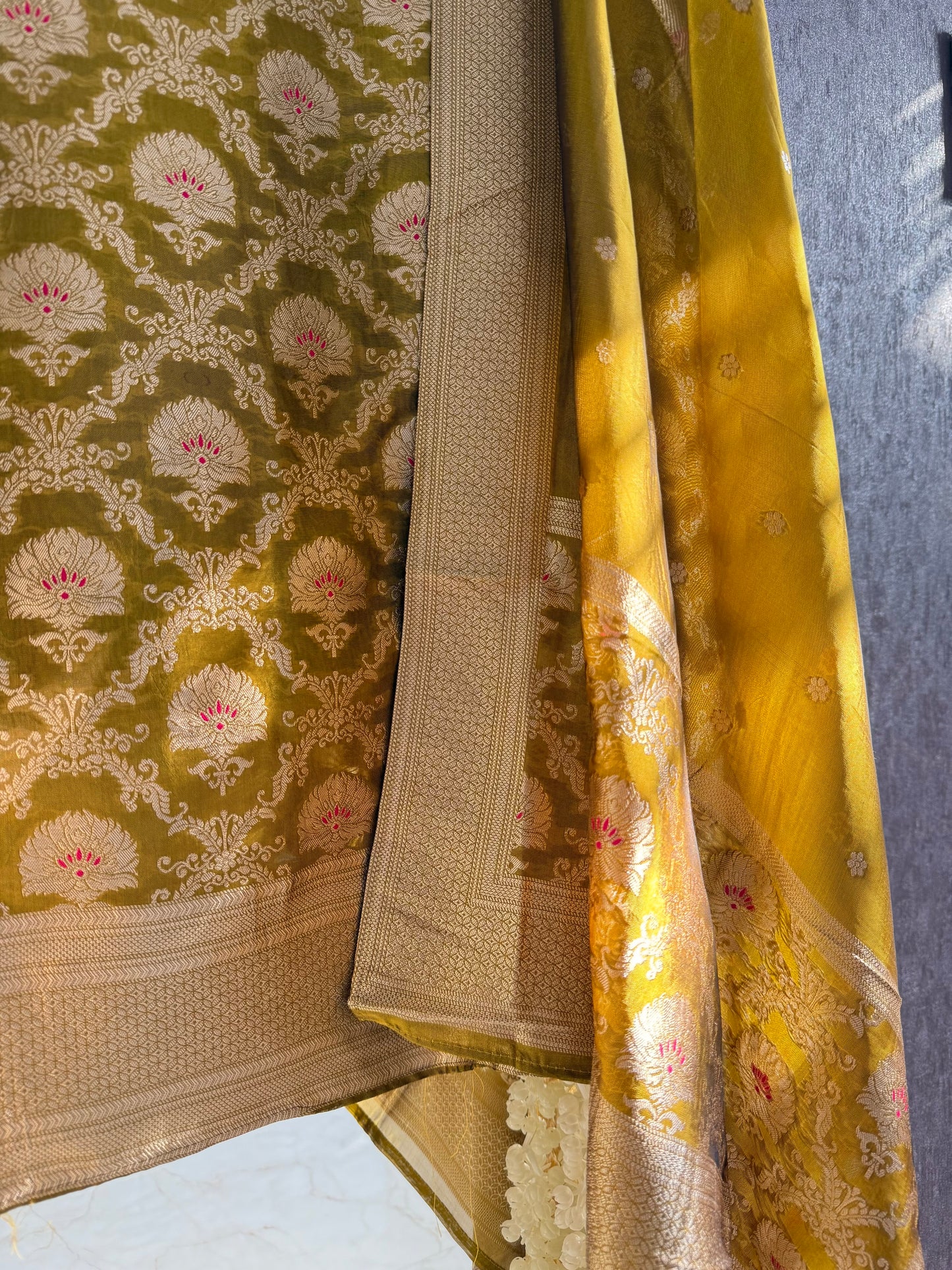 Brocade Benarsi silk handwork suit