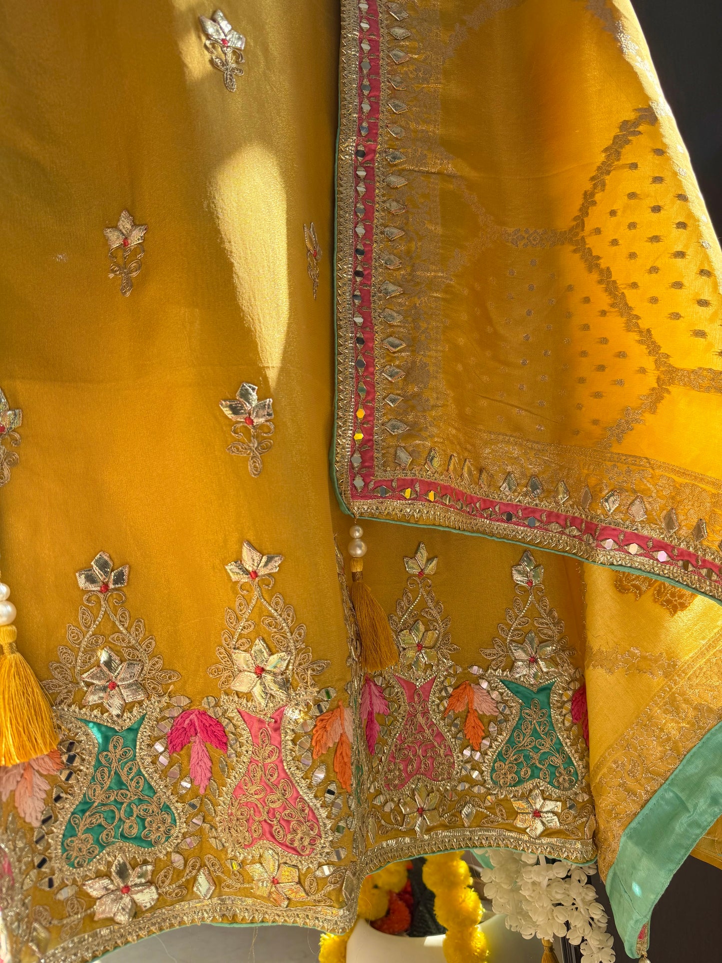 Luxurious Gotapatti Tissue silk suit