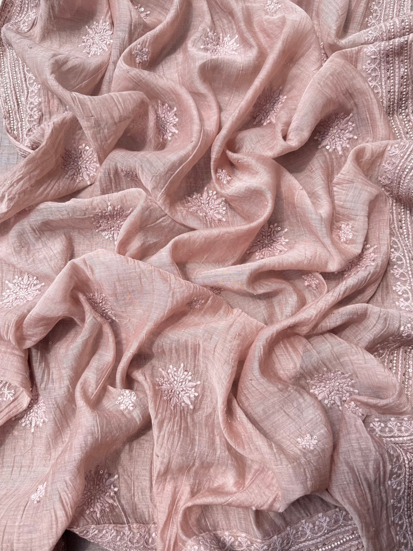 Luxurious Mul chanderi lucknowi handwork suit