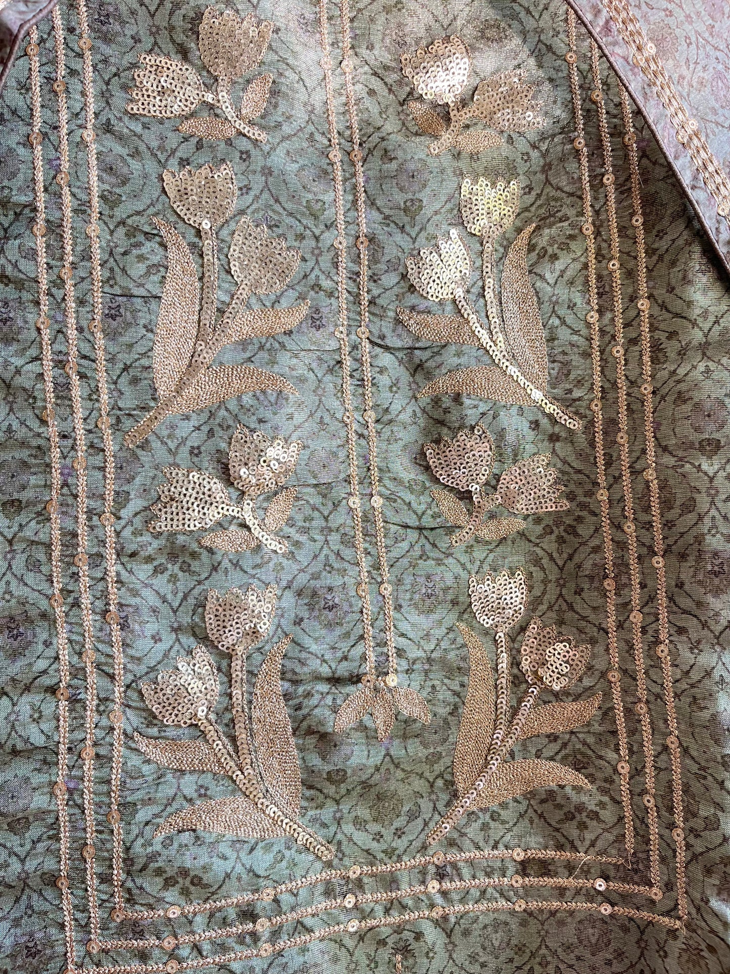 Marori aari work jacquard suit