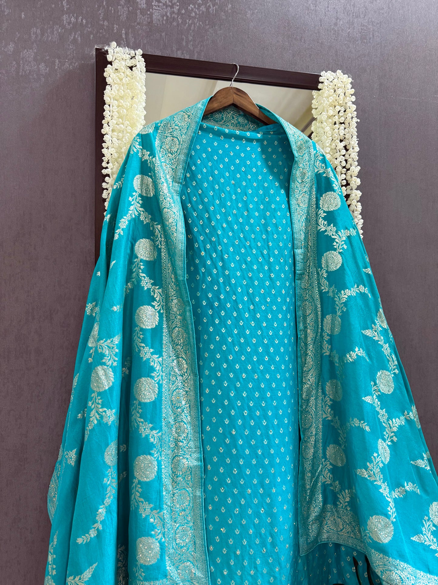 Banarsi handwork silk suit