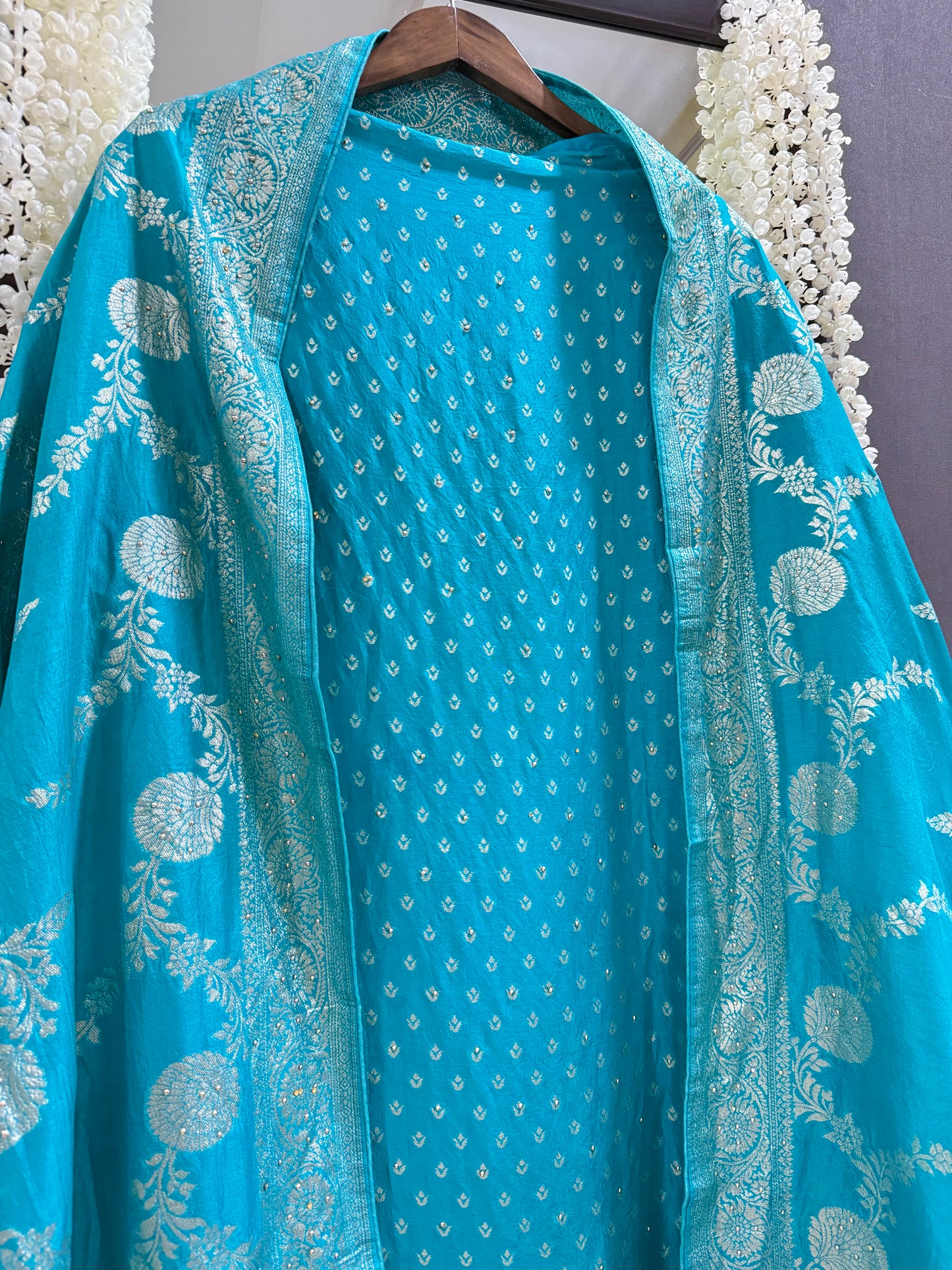Banarsi handwork silk suit