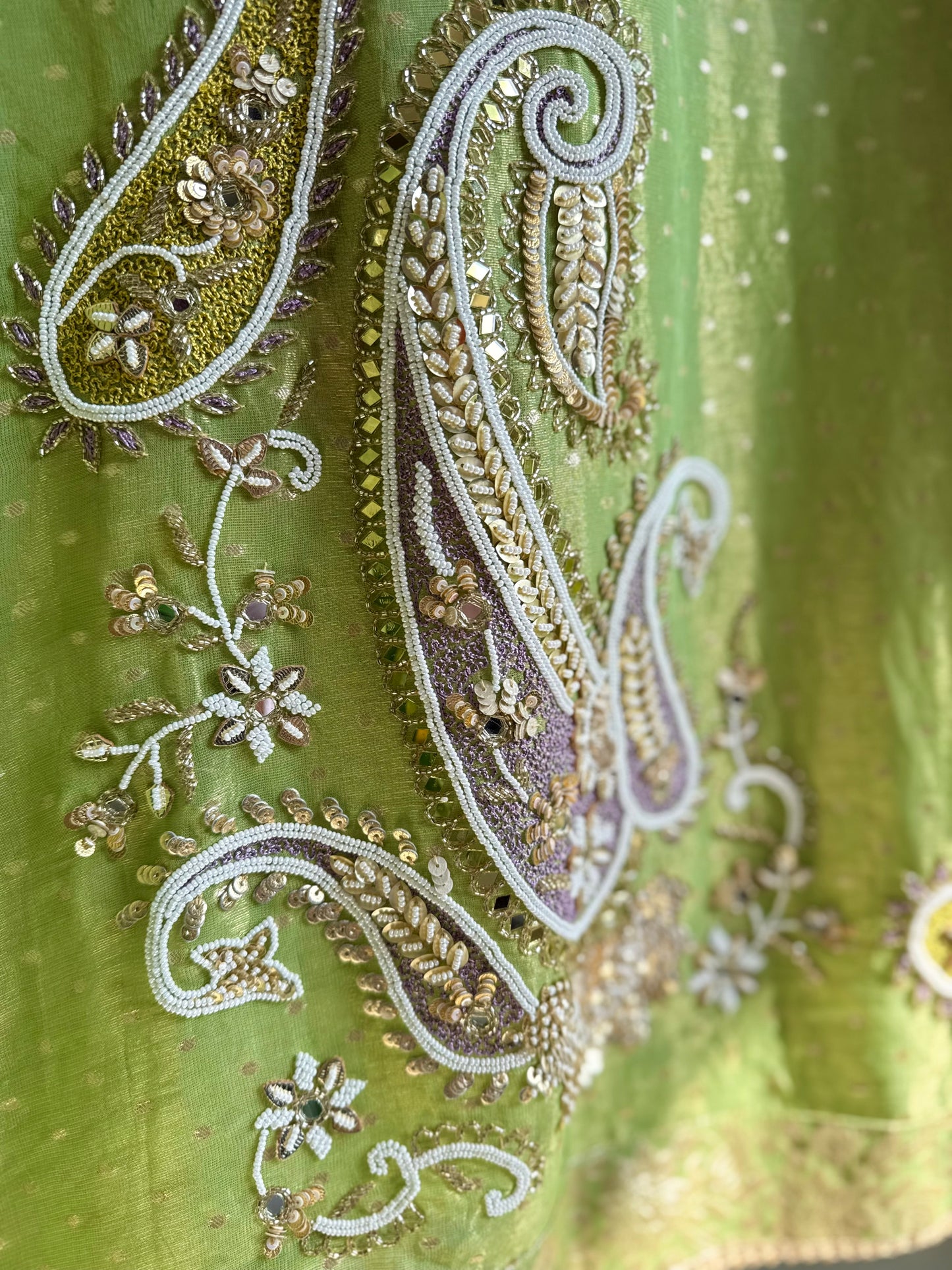 Luxurious handwork Tissue Benarsi silk suit