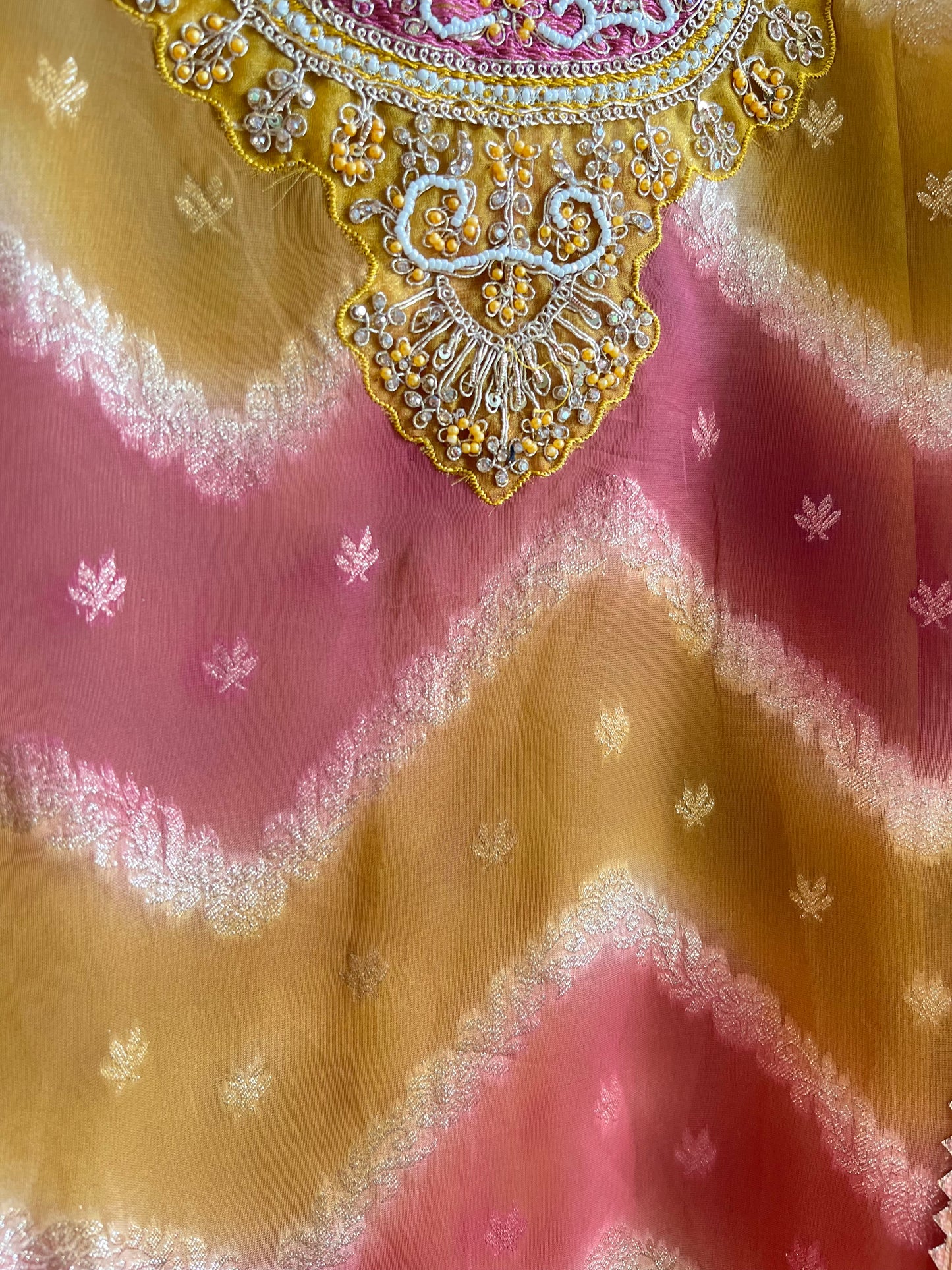 Benarsi organza handwork suit