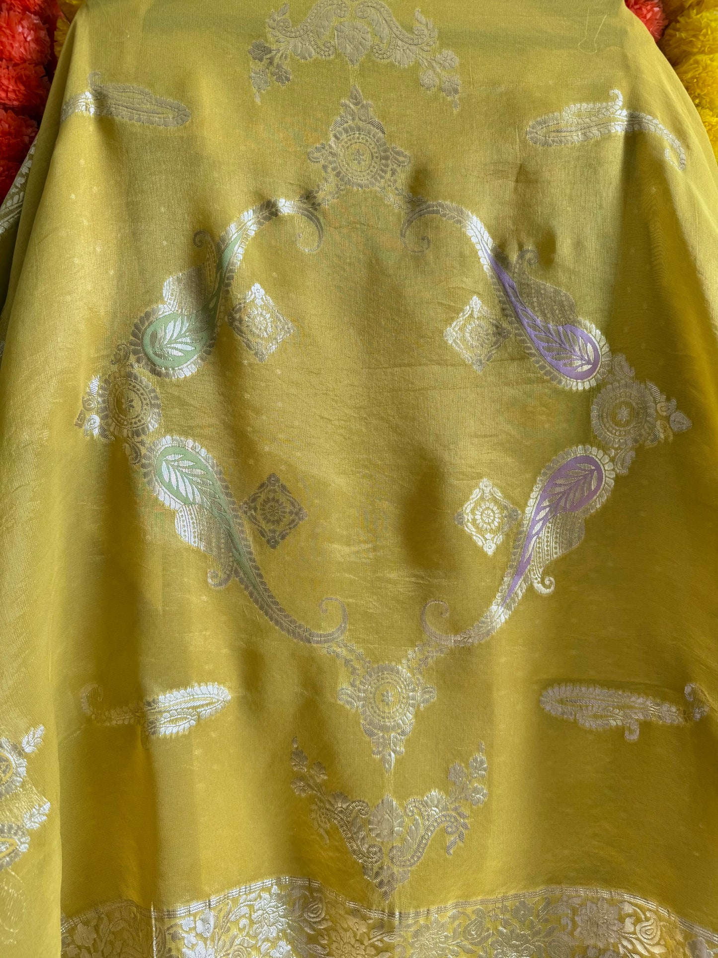 Luxurious handwork Tissue Benarsi silk suit
