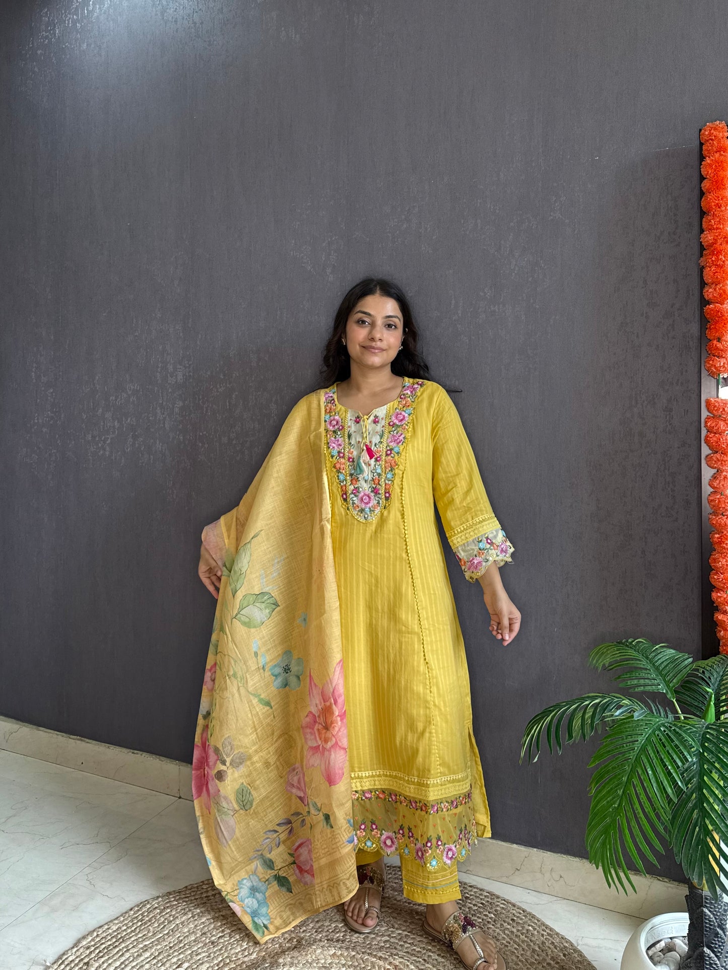 Aline cotton Handwork suit