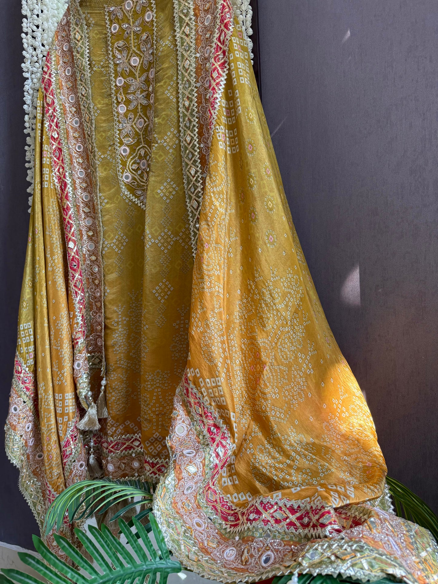 Luxurious bandhani ombré gotapatti suits