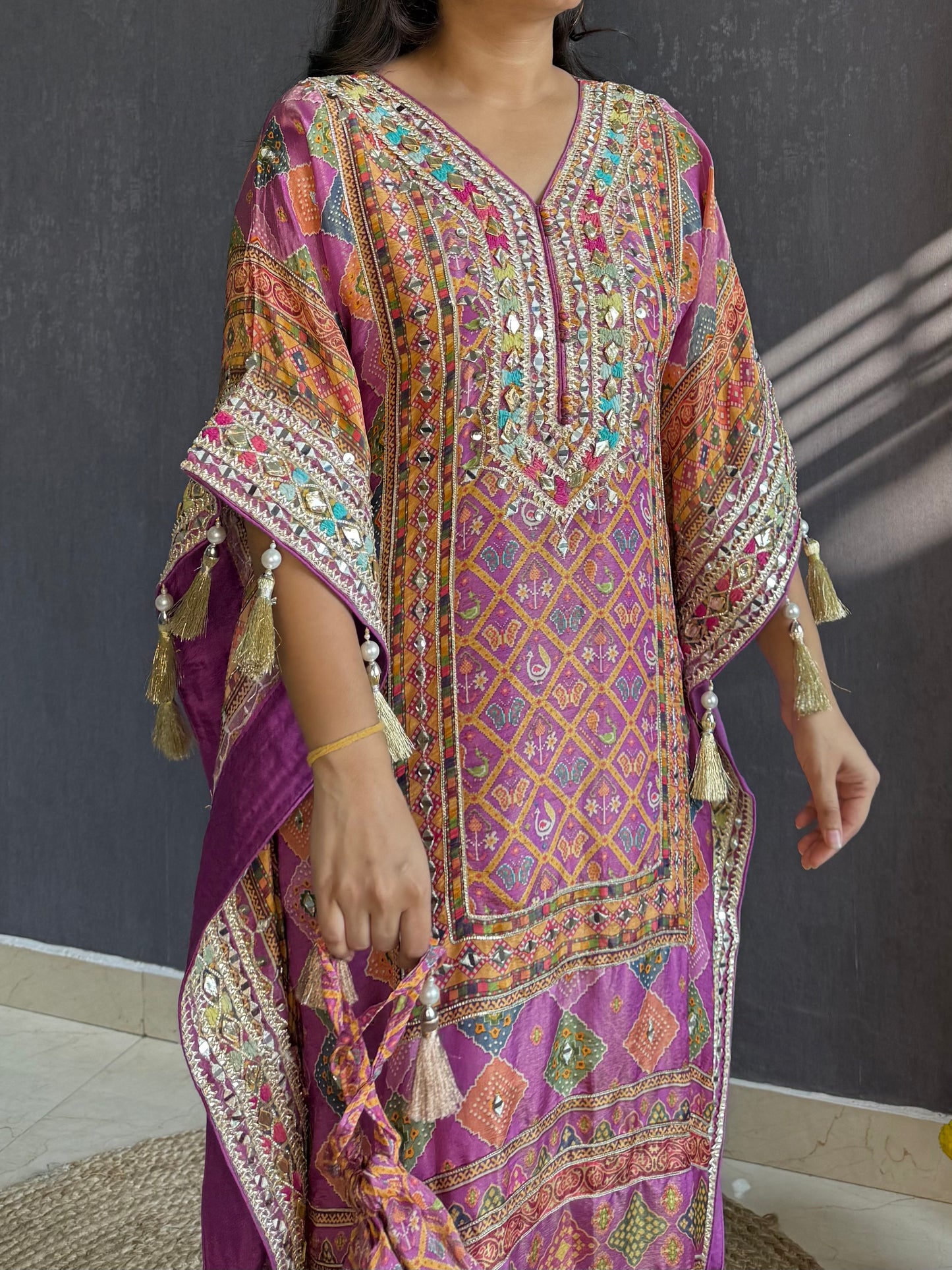 Luxurious patola kaftan set