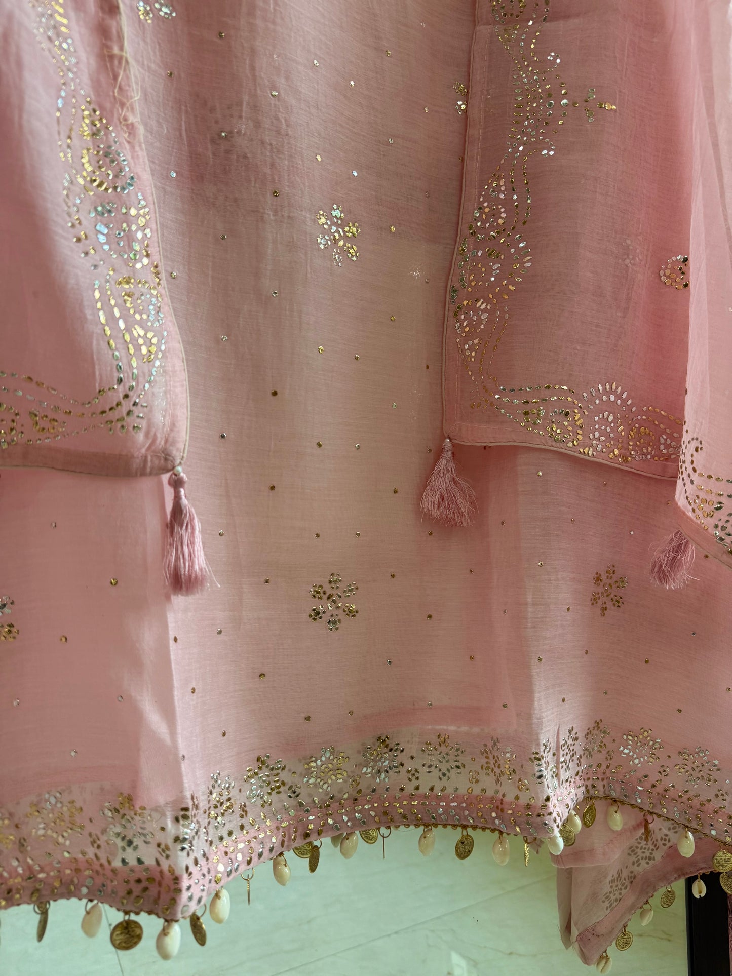 Luxurious Mul chanderi mukaish suit