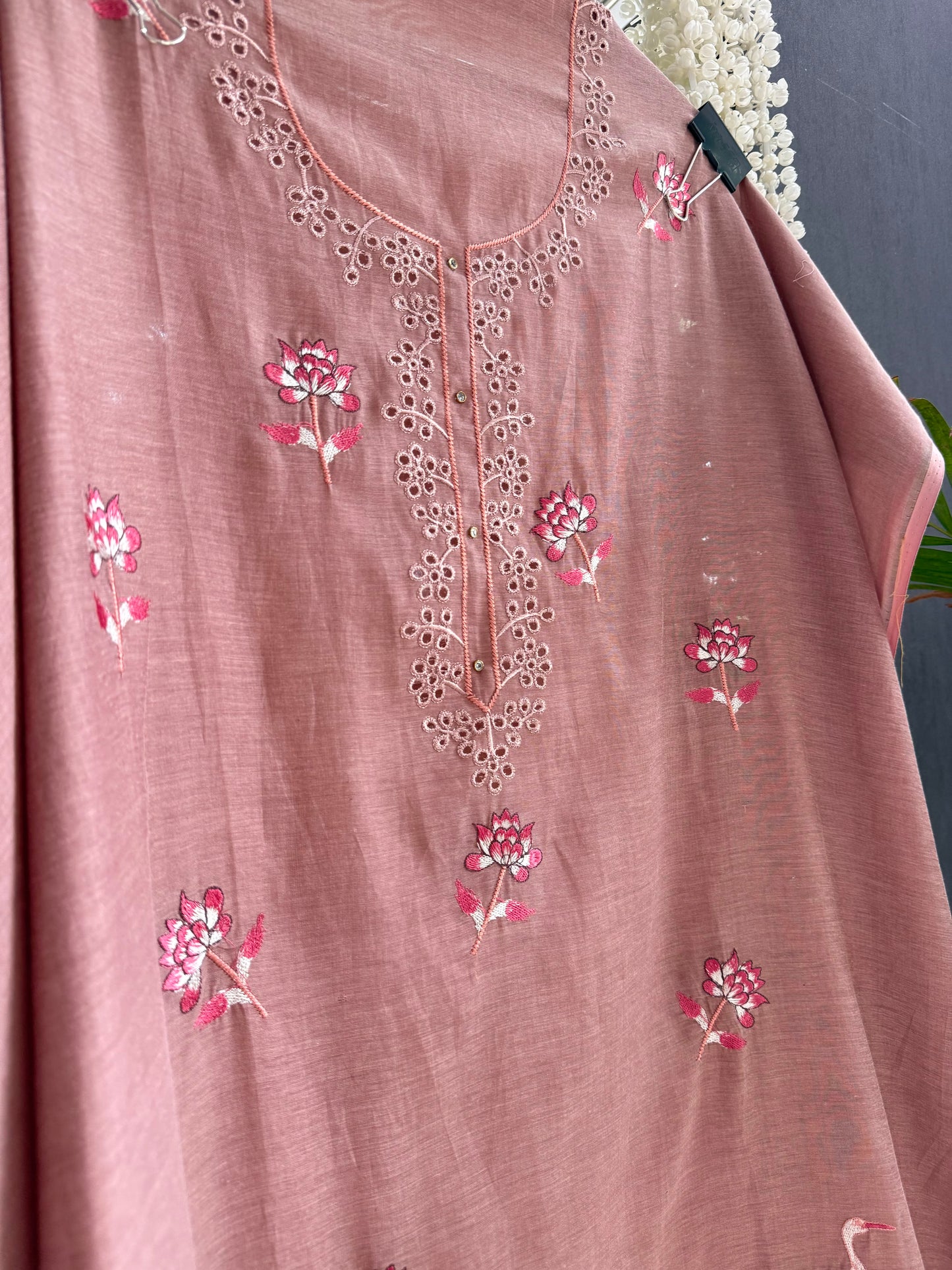 Luxurious Mul chanderi flamingos suit