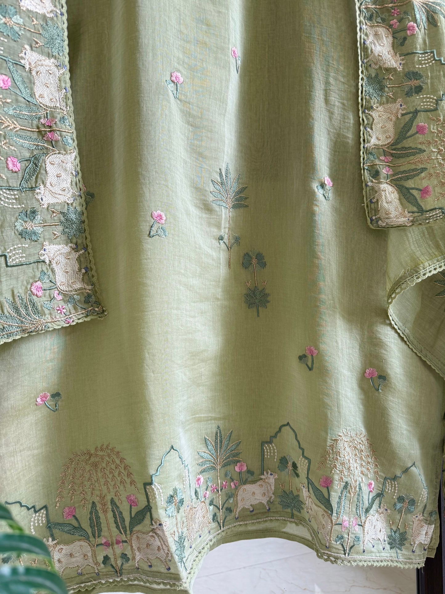 Luxurious Mul chanderi pichwai suit